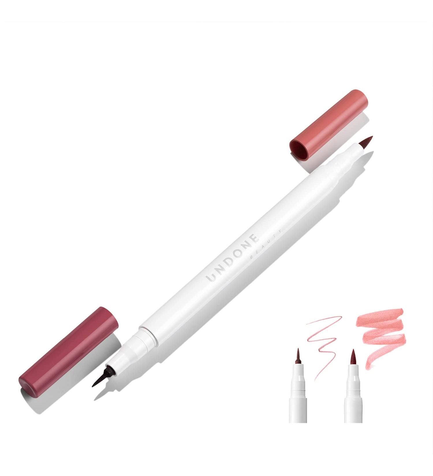 UNDONE BEAUTY 2-in-1 Stain + Liner - Longwearing Lip Color in Neutral Nude Beige | Vegan, Paraben-Free, Cruelty-Free - Buy Online on GoSupps.com
