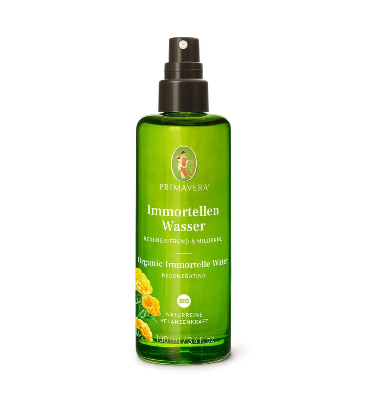 Primavera Immortelle Water Bio 100ml - Natural Hydrolate Vegan Body & First Aid Spray Aromatherapy - Eco-Friendly Glass Bottle - Buy Online on GoSupps.com