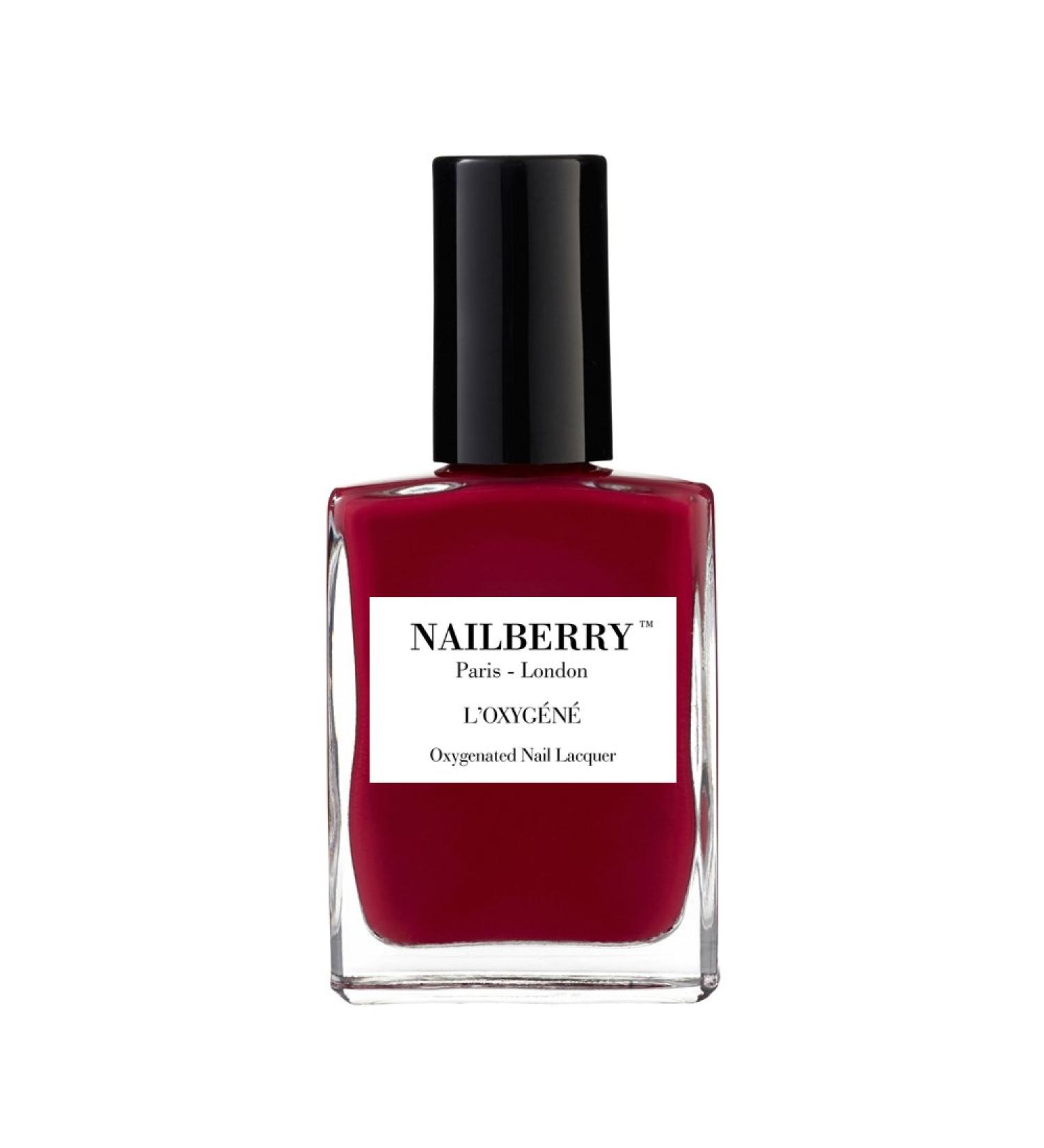Nailberry L'Oxyg ne Oxygenated Nail Lacquer Strawberry Jam 15ml - Long-Lasting Color for Healthier Manicure | 12-Free, Vegan, Halal, Cruelty-Free, Gluten-Free - Buy Online on GoSupps.com