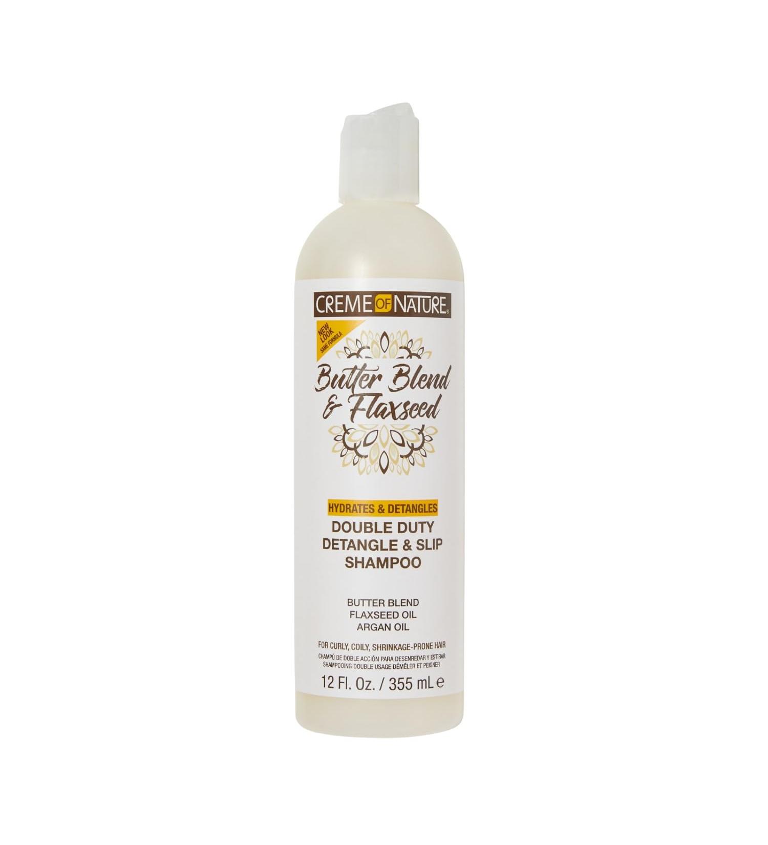 Creme of Nature Butter Blend & Flaxseed Shampoing hydratant assouplissant nourrit d finit et allonge les boucles soin pour cheveux boucl s fris s cr pus sans sulfate ou silicone 355ml - Buy Online on GoSupps.com