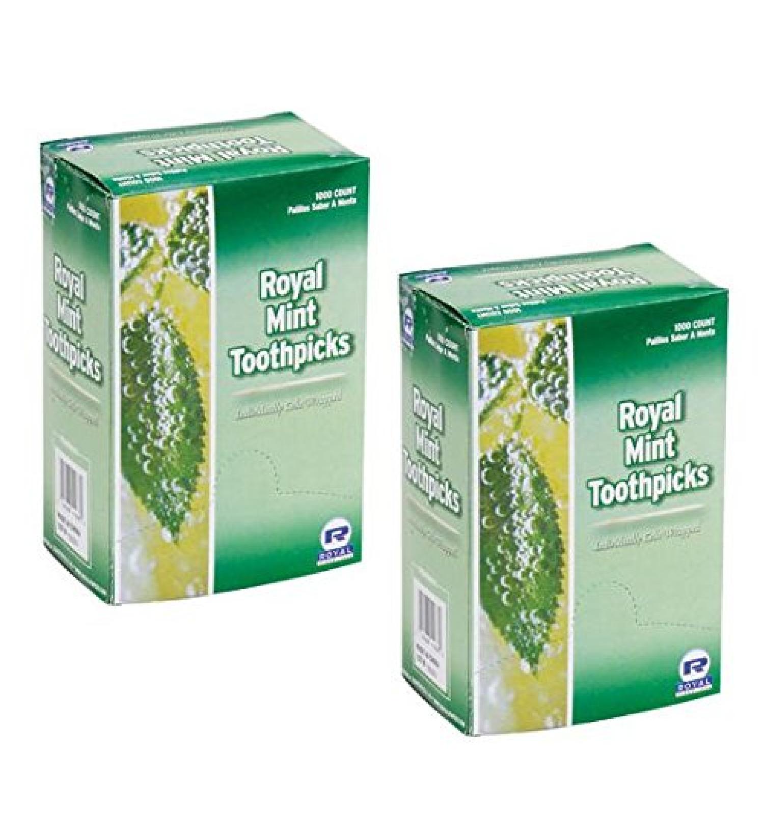 Royal Mint Individual Cello Wrapped Toothpicks (2 PACK)
