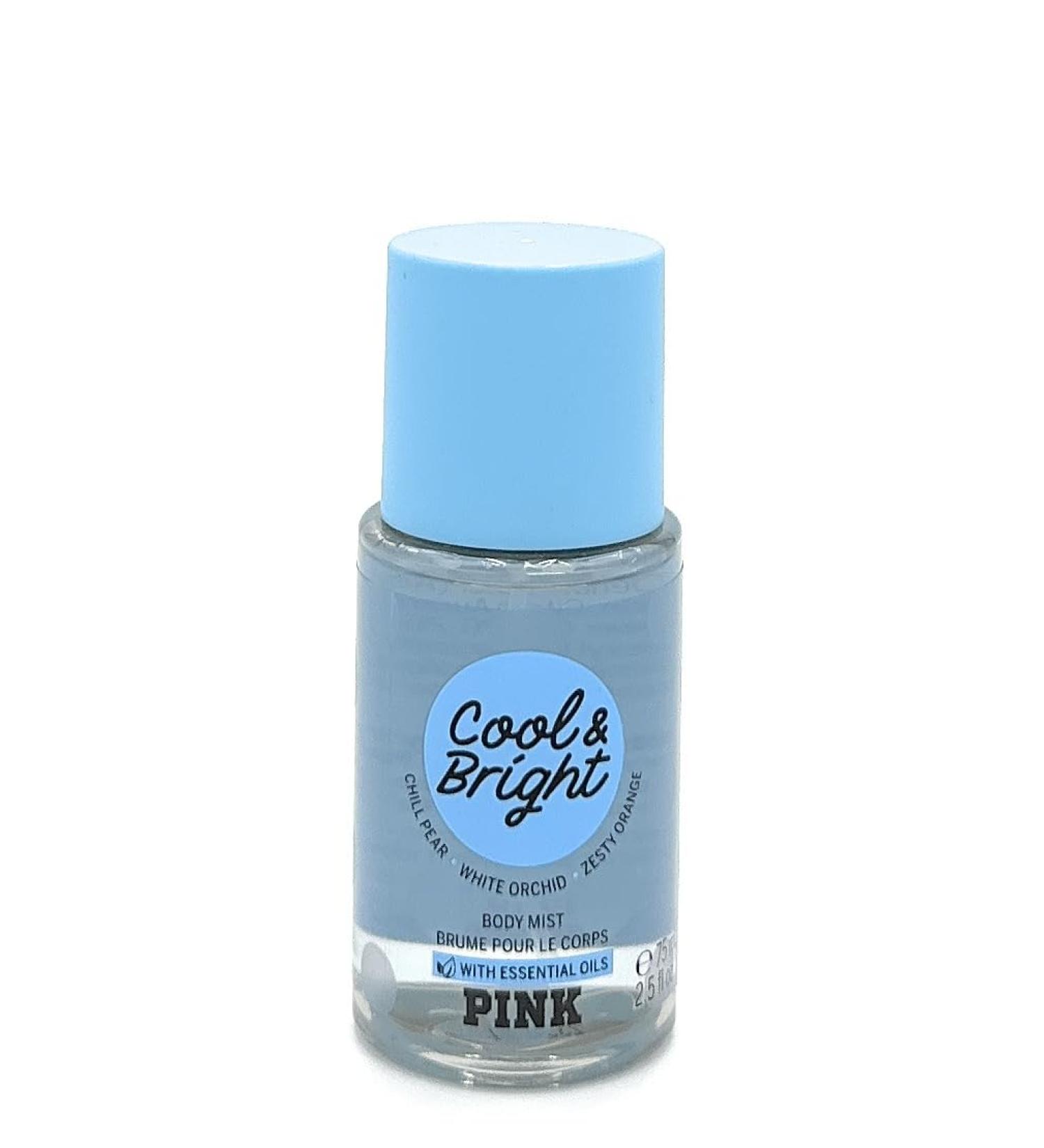 Victoria's Secret Pink Cool & Bright Body Mist with Essential Oils 2.5 Fl Oz