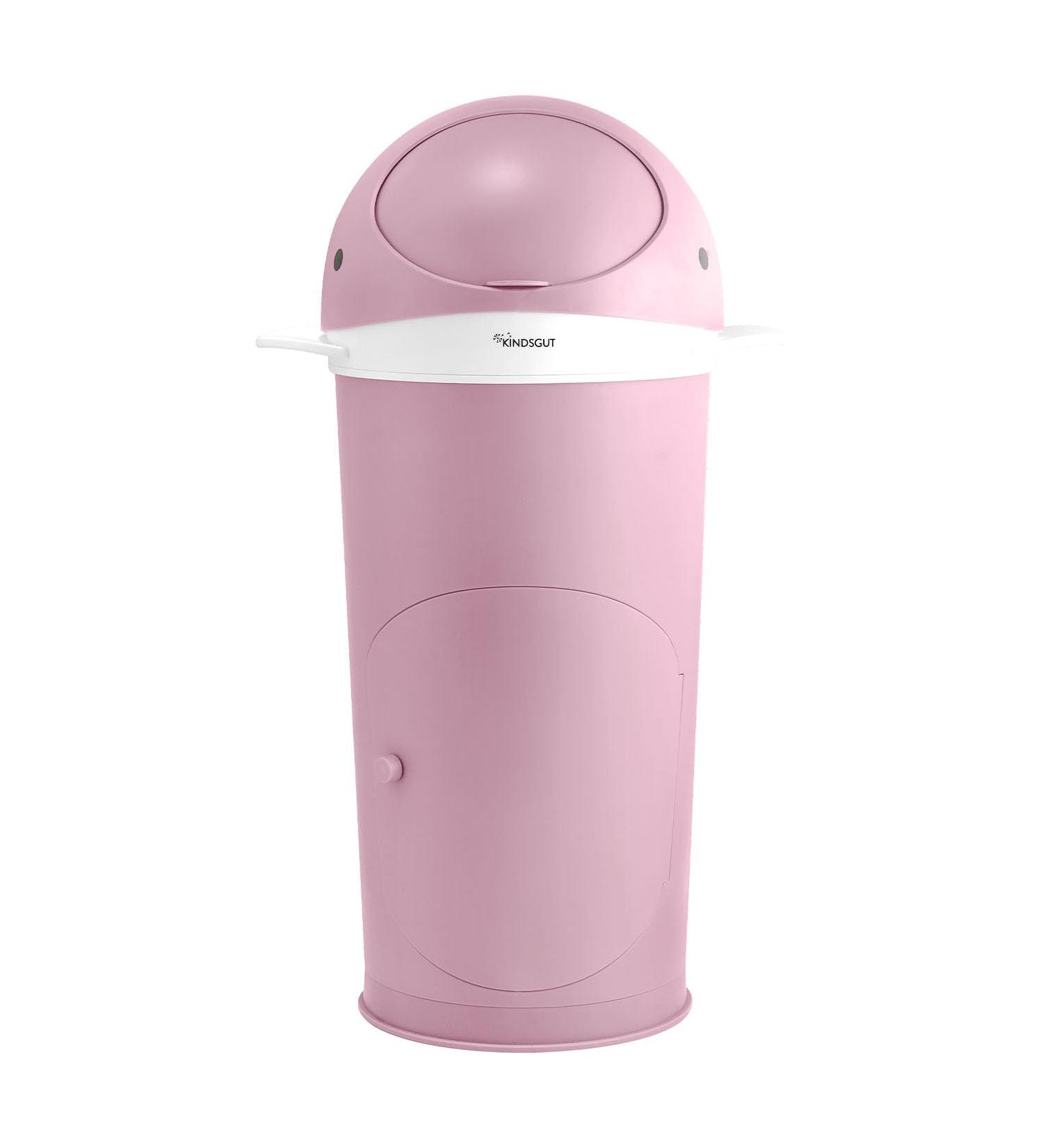 Kindsgut Windeleimer Wal Zartrosa | Odor-Tight Diaper Bin with Refill Film | Eco-Friendly Easy to Clean Beautiful Whale Design - Buy Online on GoSupps.com