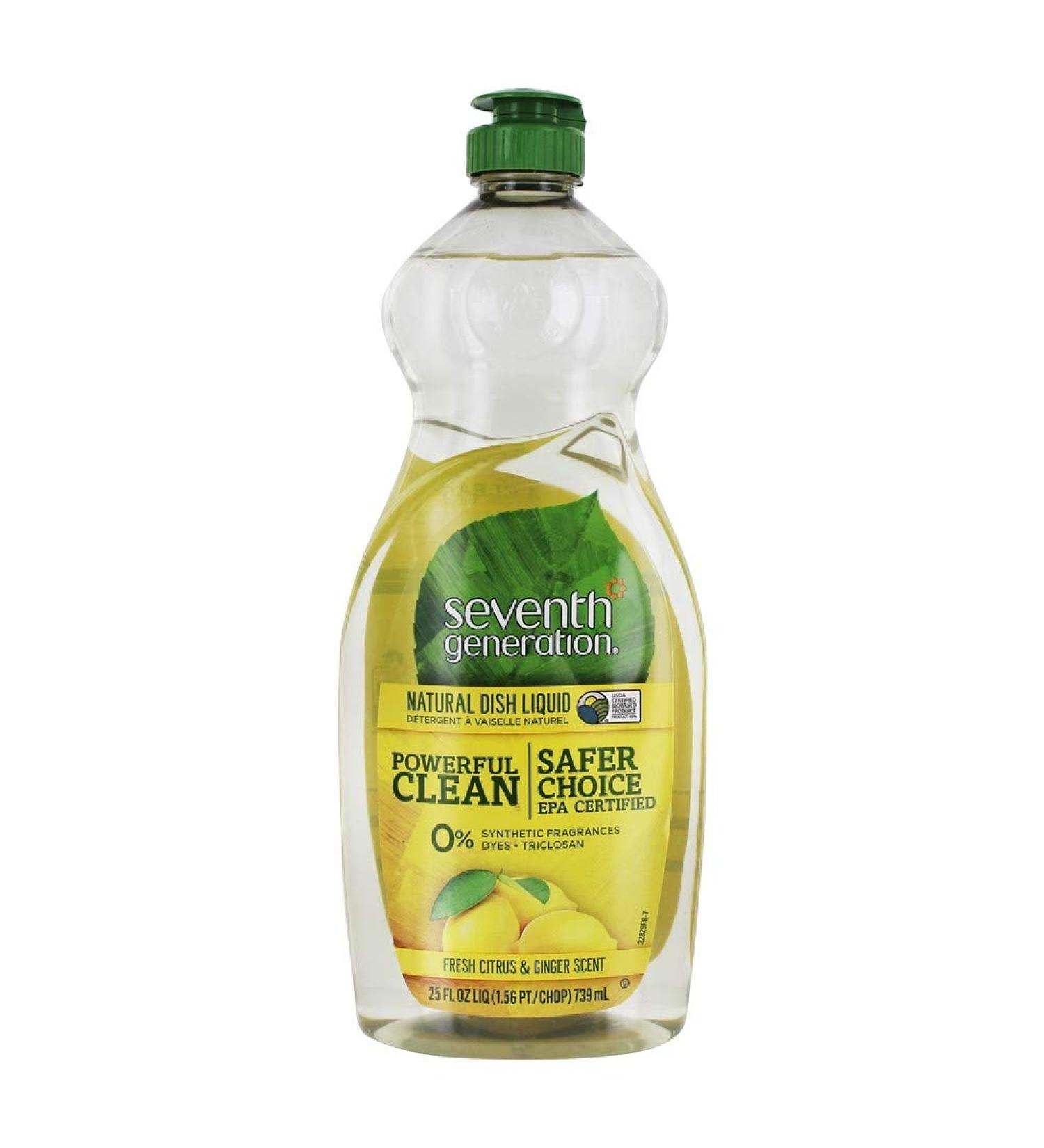 Seventh Generation Dish Liquid - Fresh Citrus And Ginger - 25 Oz - Case Of 12