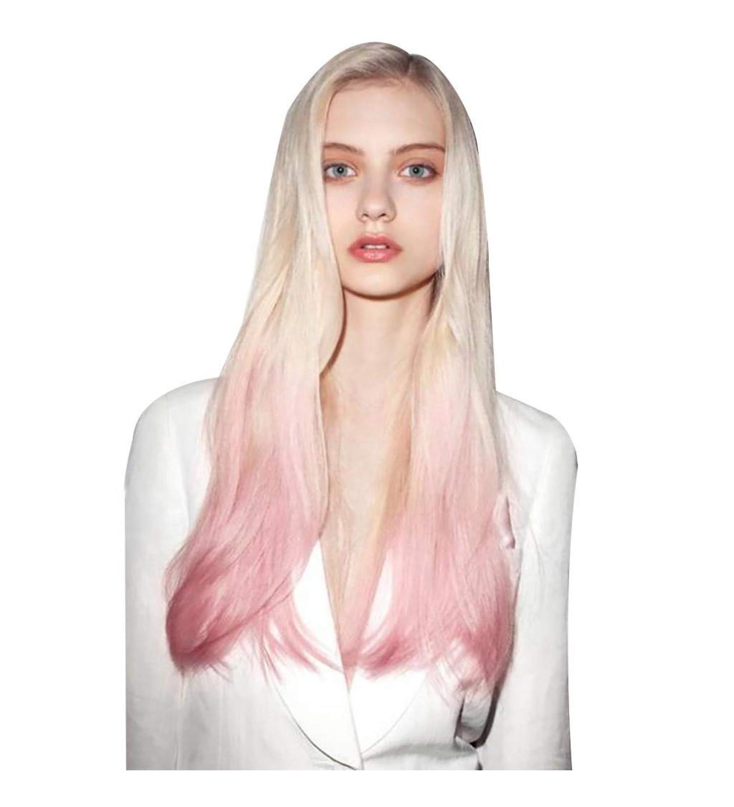 Buy Long Gold Brazilian Straight Wig for Women | Curly Hair Styles for Party & 50s-80s Looks - International Shipping Available - Buy Online on GoSupps.com