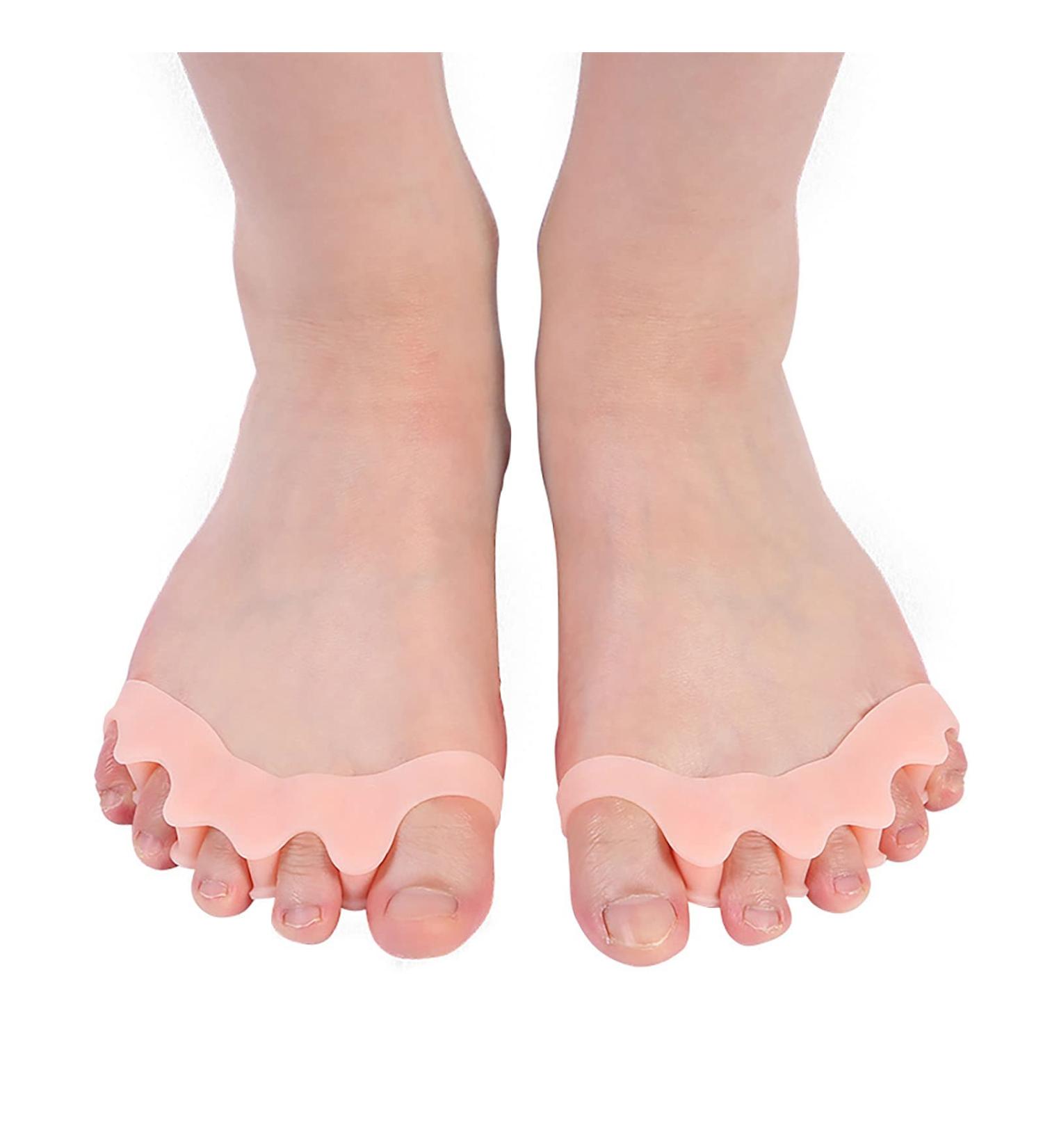 ALINZO Gel Toe Separators for Hallux Valgus - Bunion Corrector 4pc Set (Flesh) - Buy Online on GoSupps.com