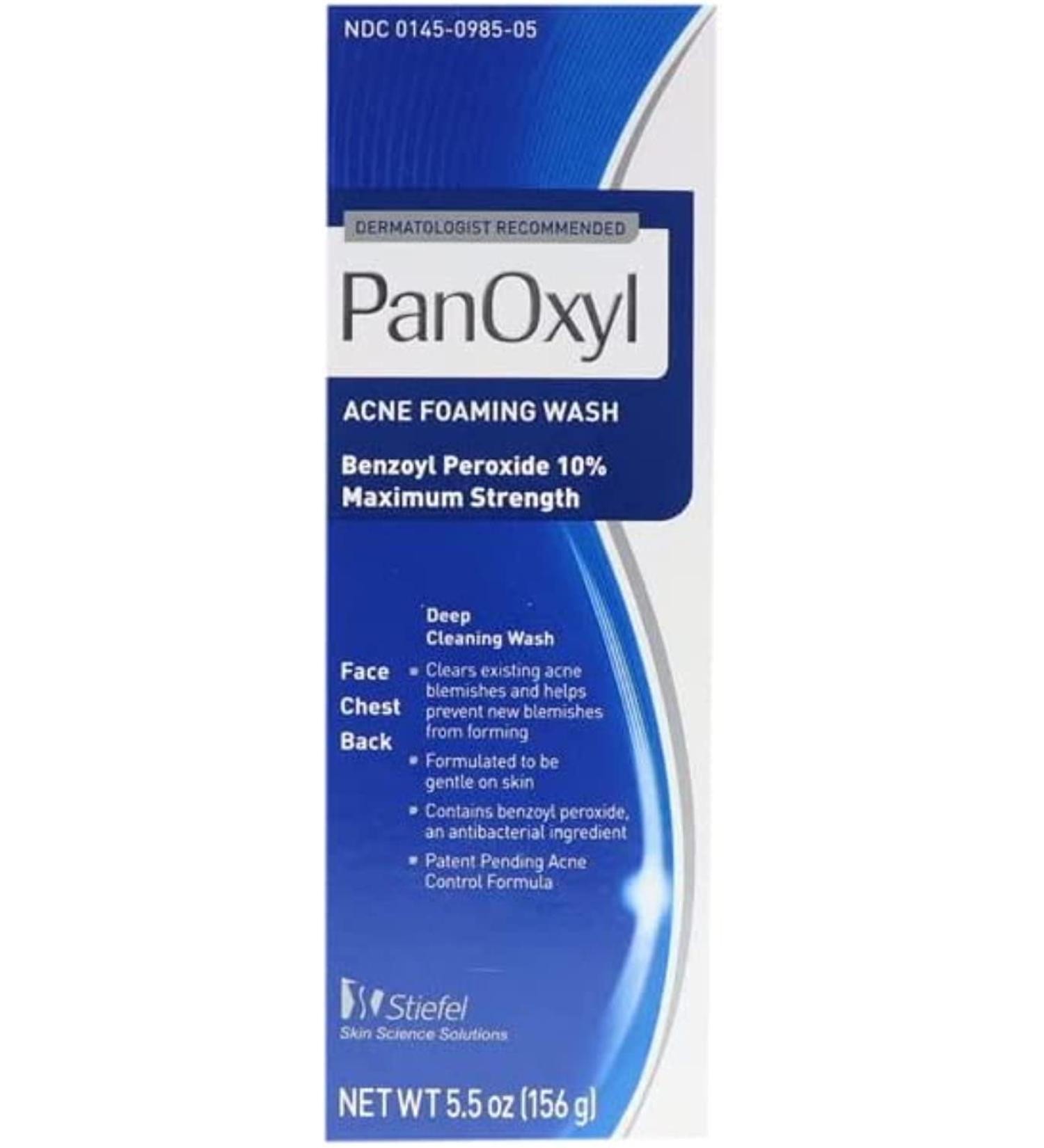 PanOxyl Acne Foaming Wash 5.5 oz - Pack of 2 | Gentle Cleanser for Clear Skin - Buy Online on GoSupps.com