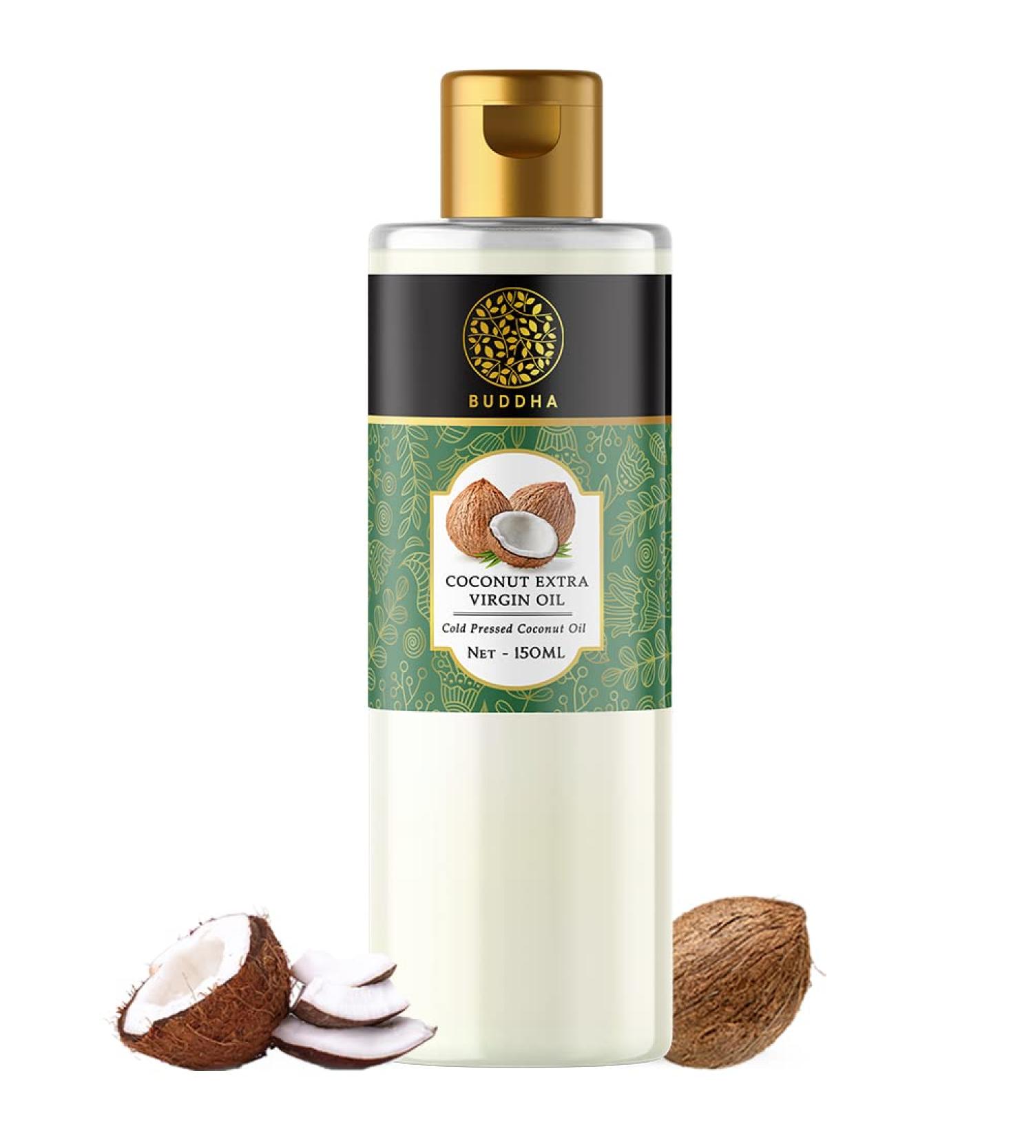 Coconut Oil Cold Pressed Extra Virgin 150ml | 100% Chemical Free | Skin Hair & Baby Care - Buy Online on GoSupps.com