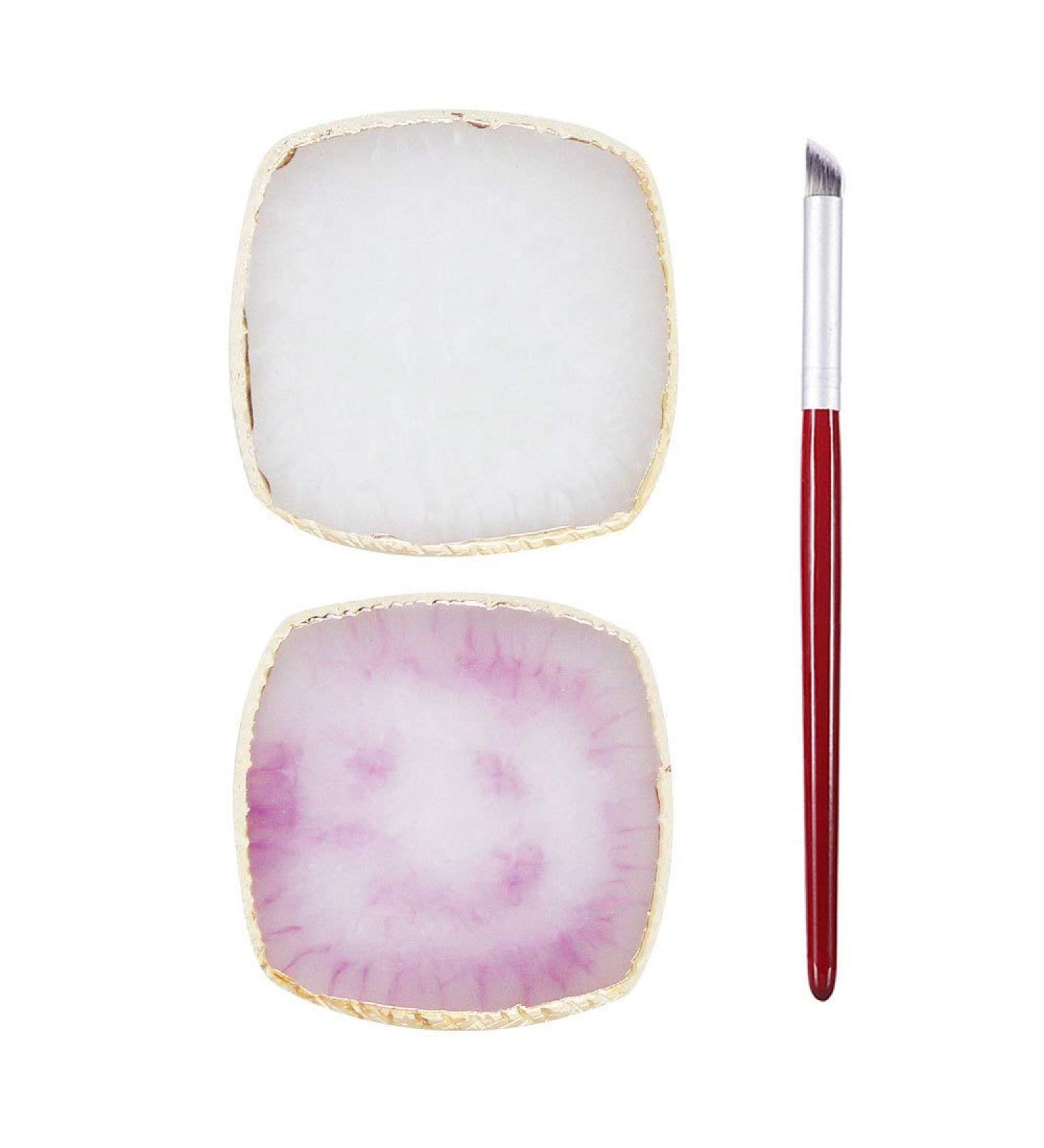 2pcs Nail Art Palette - Color Mixing & Painting Tool for Manicure - White/Purple - International Shipping - Buy Online on GoSupps.com