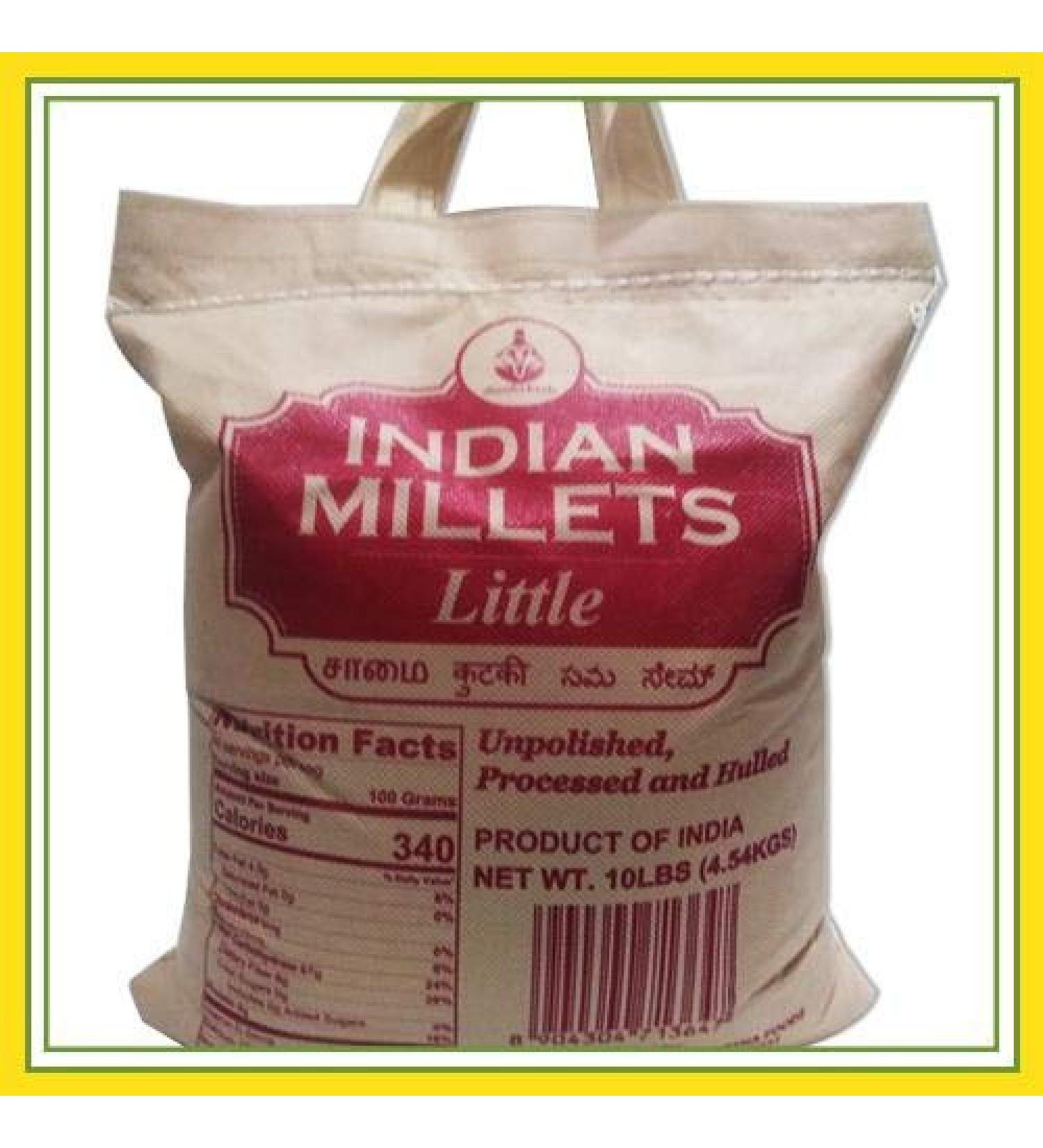 Shastha Little Millet (Samai) - 10 Lbs Pack | Processed, Unpolished & Hulled - Buy Online on GoSupps.com
