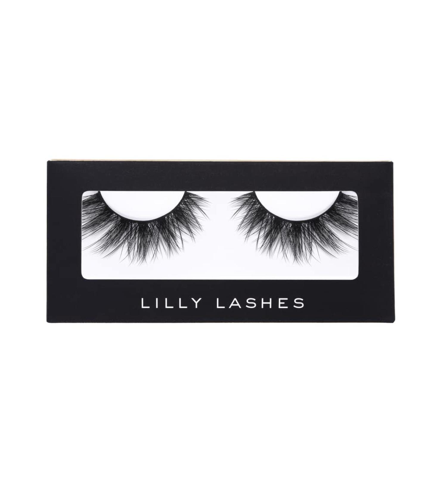 Lilly Lashes Houston - Premium Synthetic Vegan Strip Lashes for Bold, Full-Bodied Max Volume Look - Natural & Reusable False Eyelashes 17mm - Buy Online on GoSupps.com