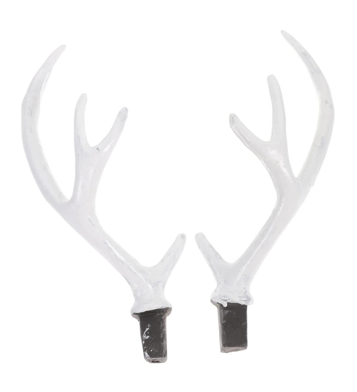 Toyvian 2 Pairs Christmas Flocked Antlers Headbands Hair Clips Diy Hair Accessories Handmade Diy Materials Hair Clasp Material Xmas Decor Diy Supplies Charm White Artificial Flocking - Buy Online on GoSupps.com