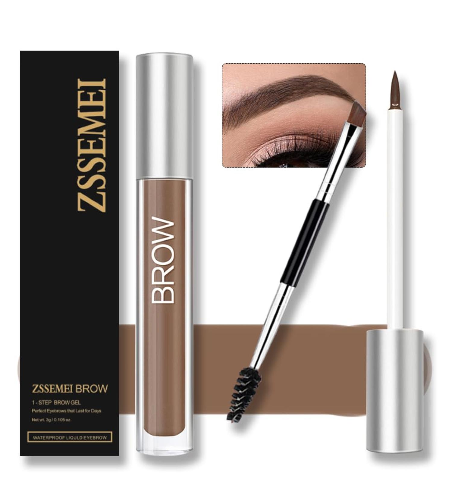 Waterproof Auburn Eyebrow Gel - Long-Lasting Semi-Permanent Tinted Makeup with Brush Set - Buy Online on GoSupps.com