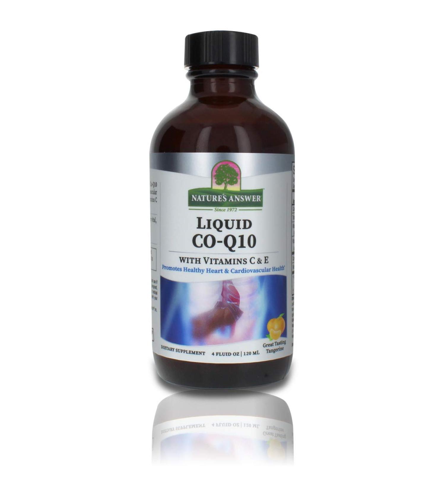 Nature's Answer Liquid Co-Q10 Supplement | 4 oz | Supports Heart Health & Cardiovascular Wellness | Vitamins C & E Enriched - International Shipping Available - Buy Online on GoSupps.com