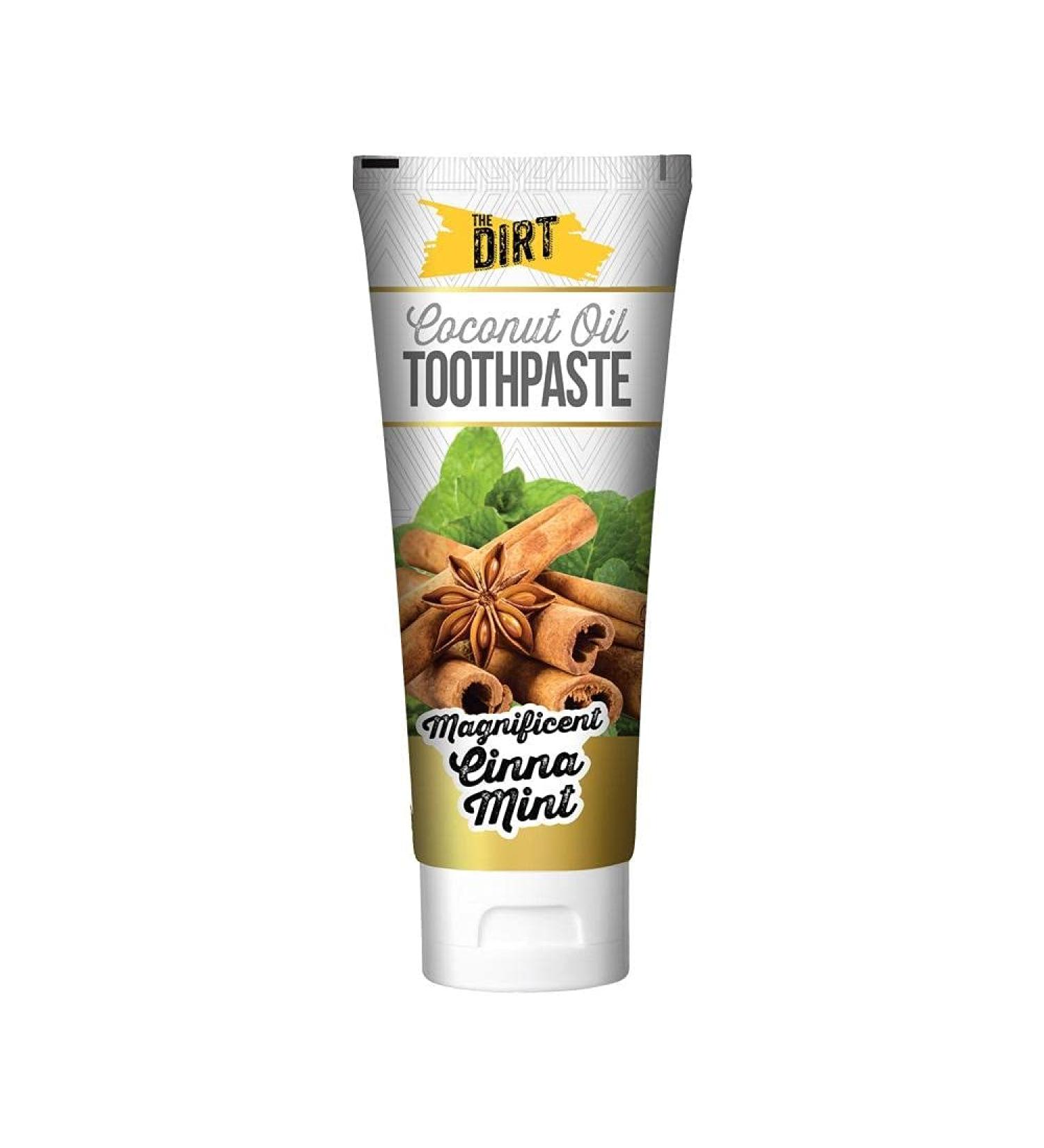 The Dirt Gluten & Fluoride Free Coconut Oil Toothpaste - Vital Toothpaste Botanically Sweetened, No Artificial Flavors or Colors (Cinnna Mint, 35g: 6 Week Supply) Cinnna Mint 1.23 Ounce (Pack of 1)