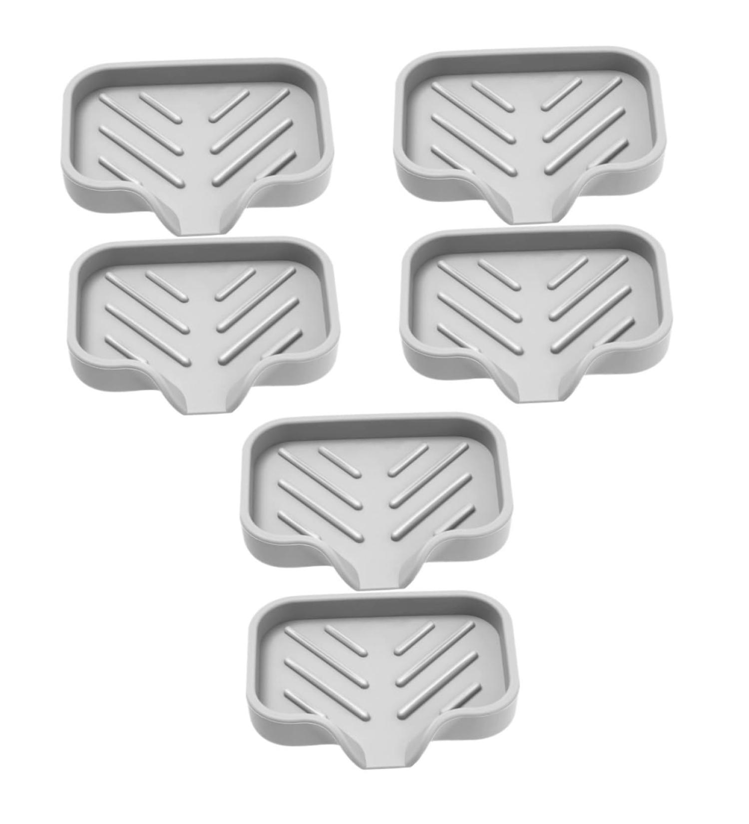 Ciieeo 6 Pcs Silicone Soap Dish Silicone Travel Soap Draining Holder Soap Dish with Drain Soap Container Soap Holder for Shower Wall Silicone Container Bathroom Silica Gel Jewelry Tray - Buy Online on GoSupps.com