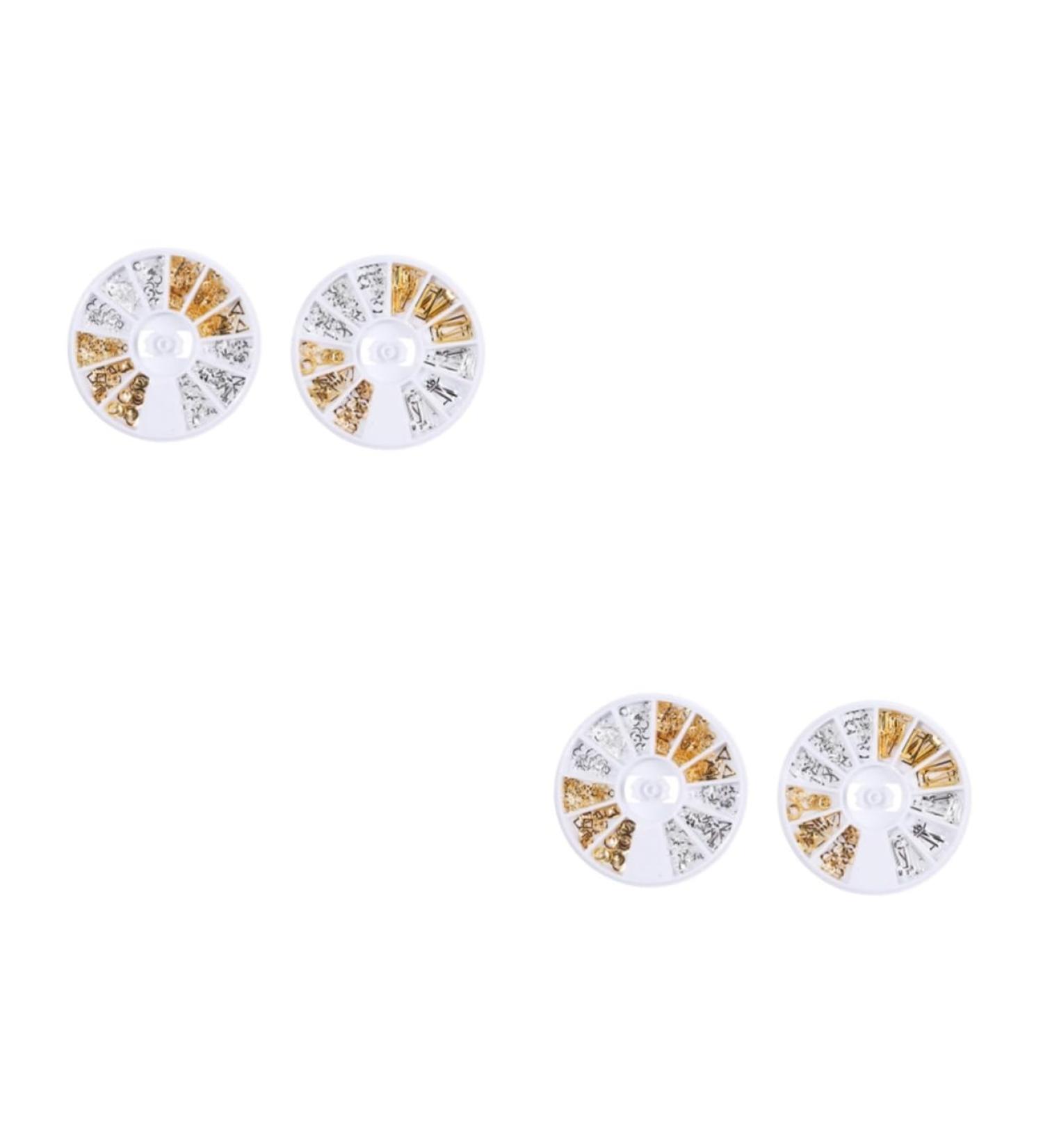 FRCOLOR 4 Boxes Manicure Rivet Sequin Trim Nails Accessories Kerchief Headband Clay Flower Accessories Bride Nail Decorations for Nail Art Rhinestones Tape Dispenser Metal Applique 3d - Buy Online on GoSupps.com