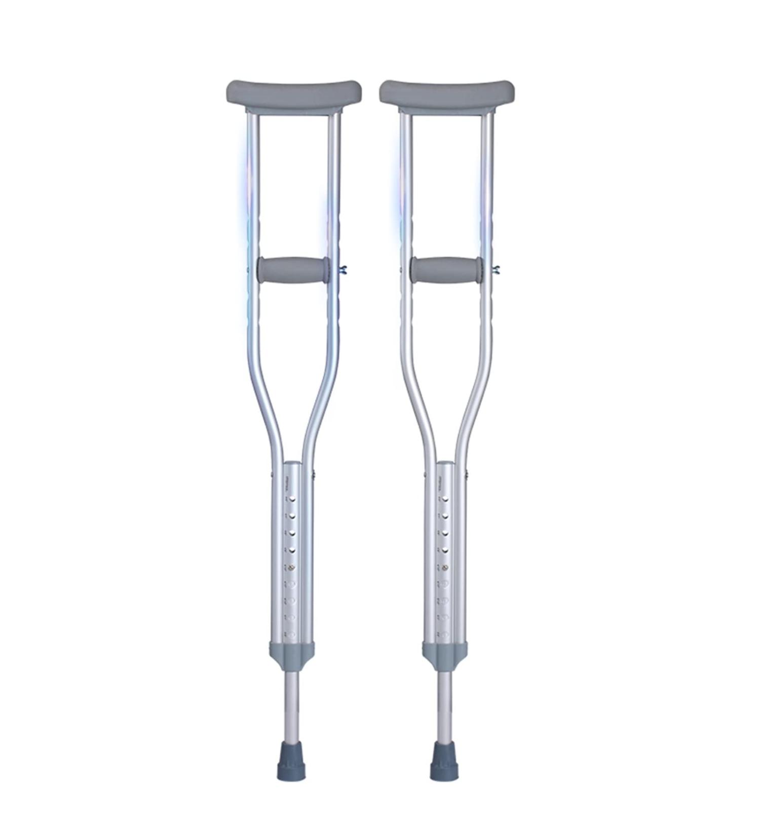 LINYUES Aluminum Height Adjustable Spring Crutches Adult Underarm Crutches Medical Disabilities Elderly Walking Crutches Suitable for Rehabilitation Training (Size : L(1 Pair)) Double The Comfort - Buy Online on GoSupps.com
