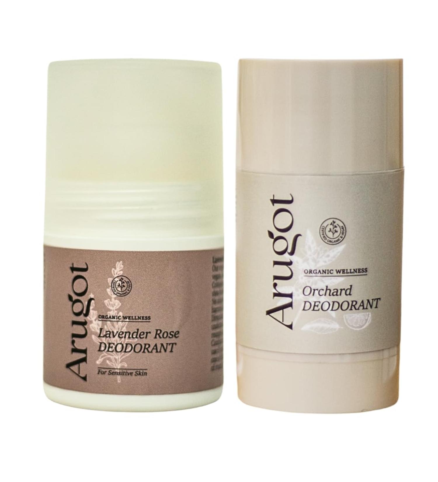 Organic Deodorant Bundle - Lavender Rose and Orchard Lemon - No Stain Aluminum Free Zero Waste Cruelty and Plastic Free 2 Items - Buy Online on GoSupps.com