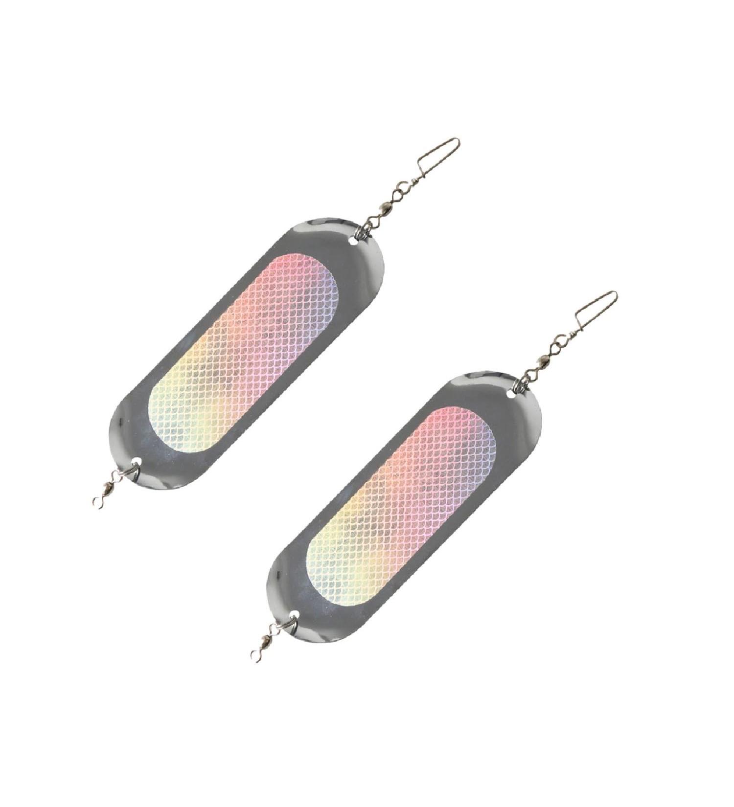 Genikeer Fishing Indicators - 2 PCs Trolling Salmon Bait Boards | 4.5 Inches Metal Flash 23g Light-Up for Fresh & Sea Water Fishing - Buy Online on GoSupps.com