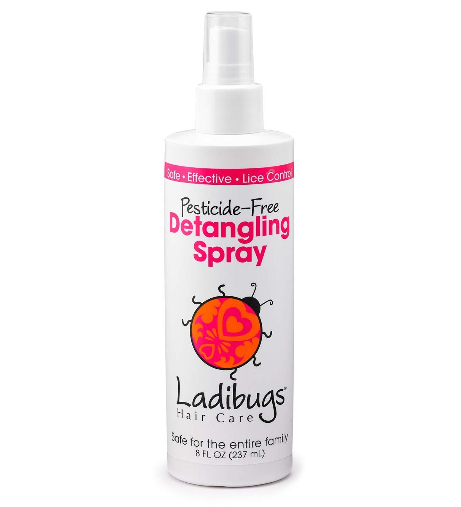 Ladibugs Detangler Spray 8oz - Best Kids Hair Detangling & Lice Deterrent | Leave-in Conditioner | Sulfate-Free & Natural | Made in USA - Buy Online on GoSupps.com