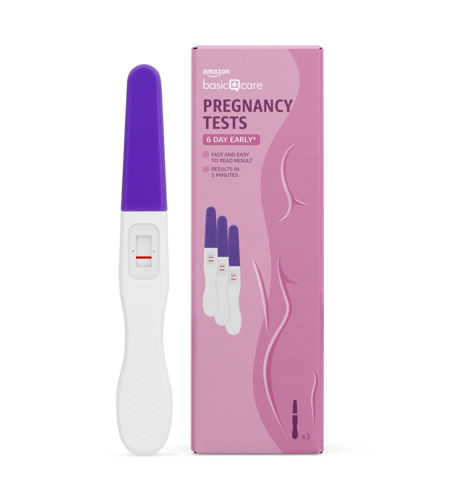 Amazon Basic Care Early Pregnancy Tests - 6 Days 3 Count | Accurate Results for Early Detection | International Shipping Available - Buy Online on GoSupps.com