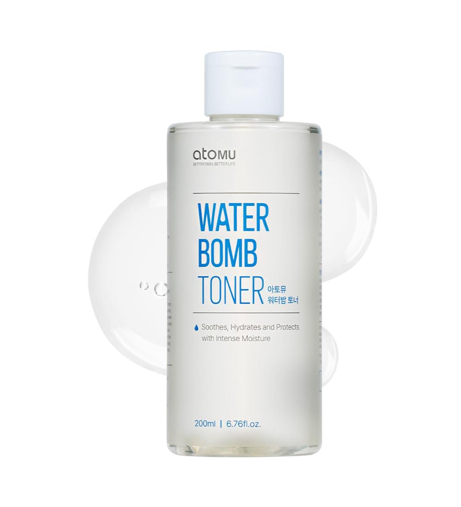 Atomu Water Bomb Toner - Moisturizing Soothing Hypoallergenic Exfoliating Toner for Hydration (6.76 fl. oz.) - International Shipping Available - Buy Online on GoSupps.com