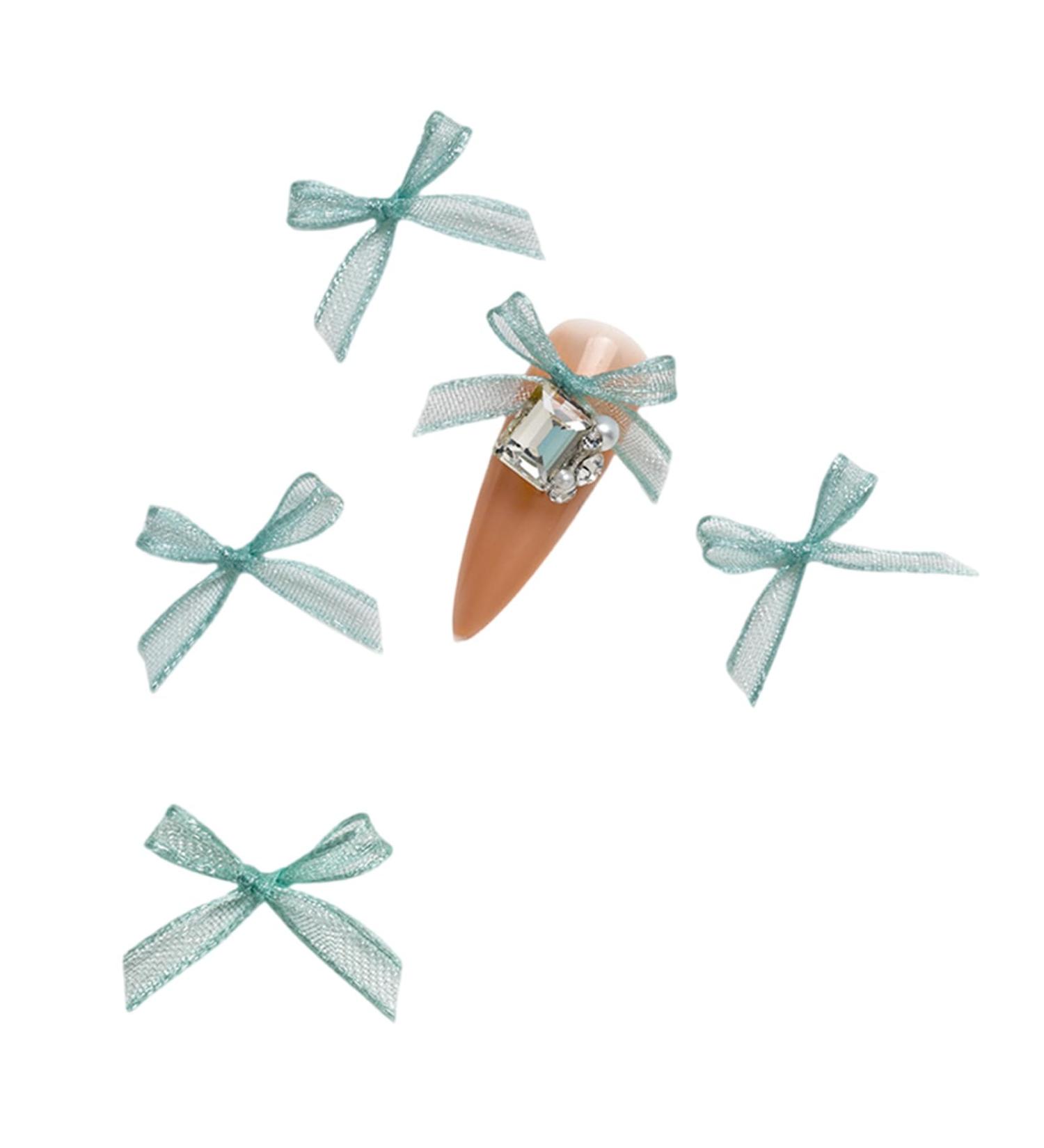 10x/Set Organza Bowknot Nail Black White Nails Art Nails Art Decoration Nail Supplies For Salons 10x Organza Bowknot Nail Nails Art Nail Supplies For Home Multi-color - Buy Online on GoSupps.com