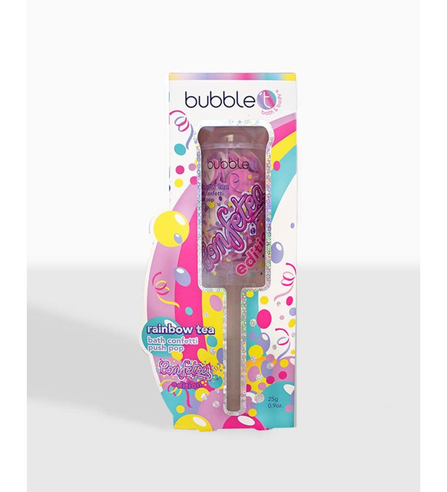 Bubble T Confetea Rainbow Tea Bath Confetti Push Pop - 25g | Berry & Tea Scented - Buy Online on GoSupps.com