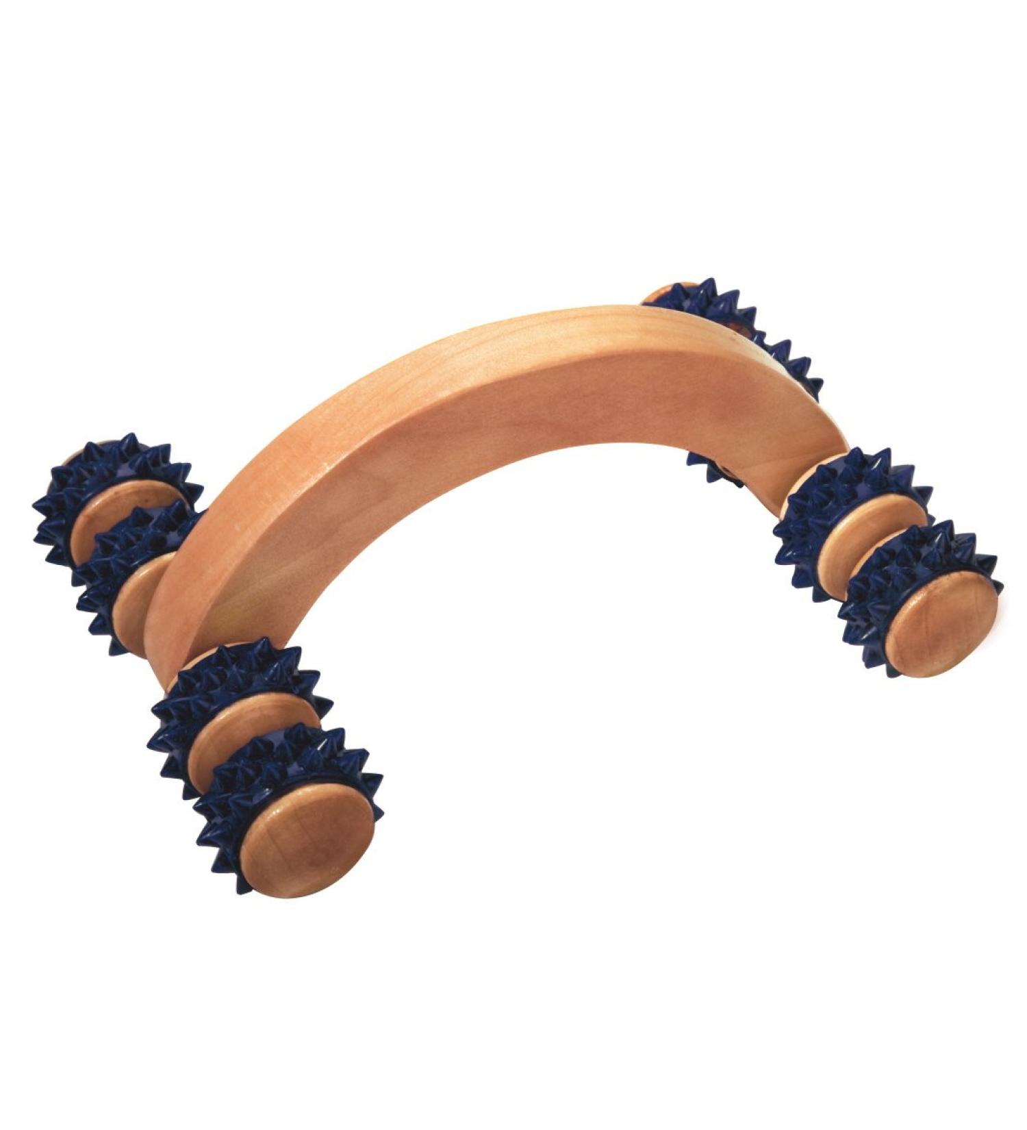 Croll & Denecke wooden massage hand roller 8 rollers