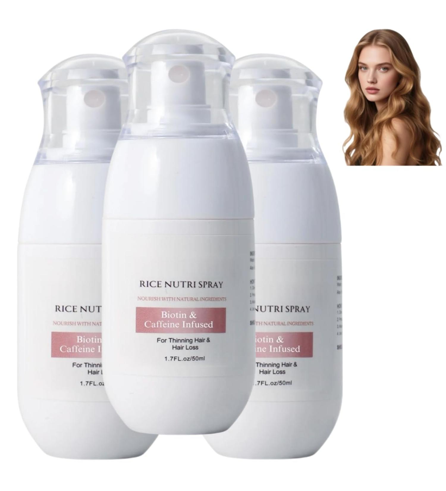 Spray anti-chute Spray nourrissant au riz Favorise la pousse des cheveux R duit la chute Rafra chit et non gras 3pcs - Buy Online on GoSupps.com
