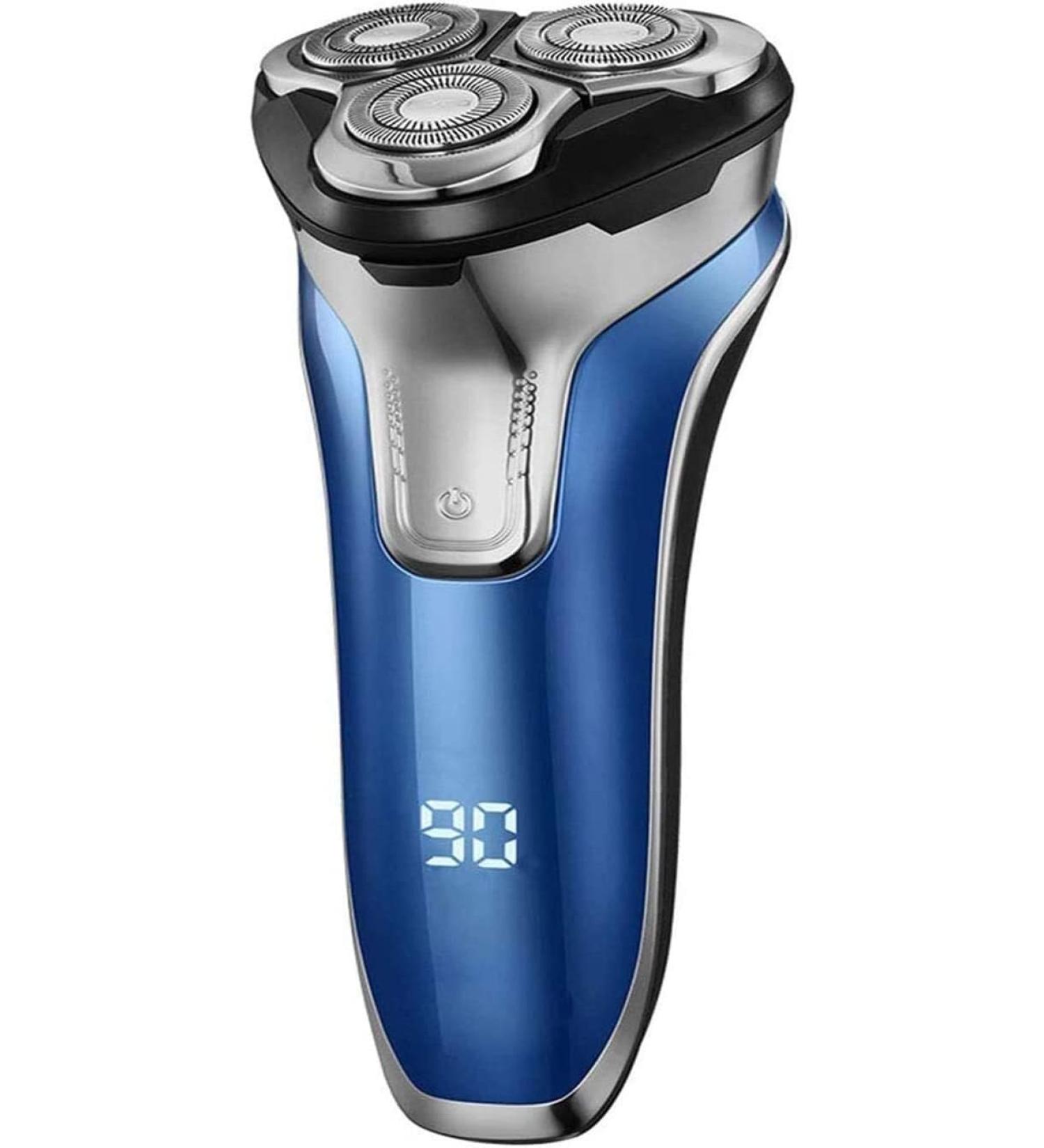 GeRRiT Electric Razor - Rechargeable Waterproof Shaver for Men | Wet & Dry Rotary Electric Shaving Razor with Pop-up Trimmer & LED Display - Buy Online on GoSupps.com