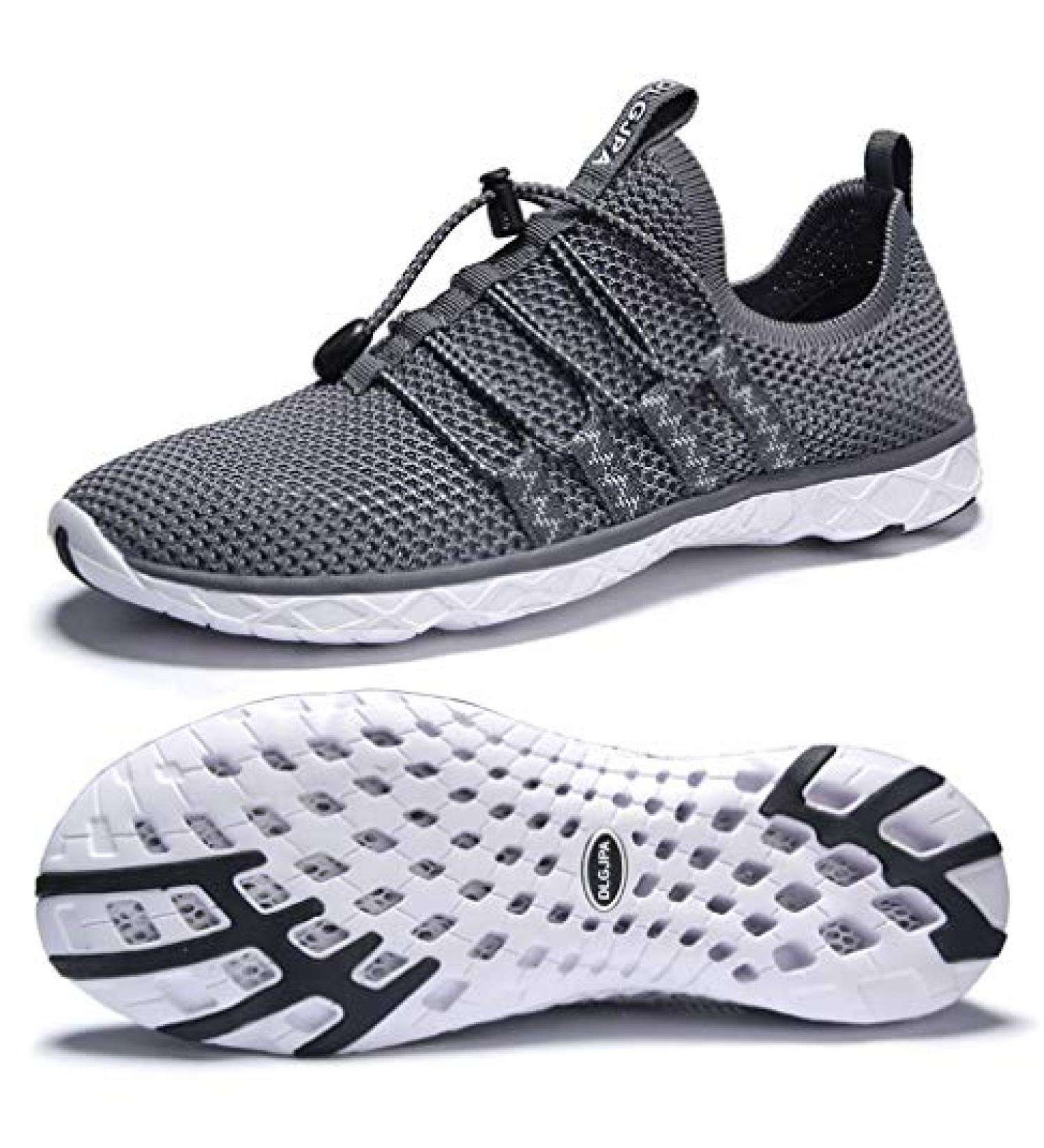 DLGJPA Men's Lightweight Quick Drying Aqua Water Shoes - Size 9.5 (19009darkgray) - Buy Online on GoSupps.com