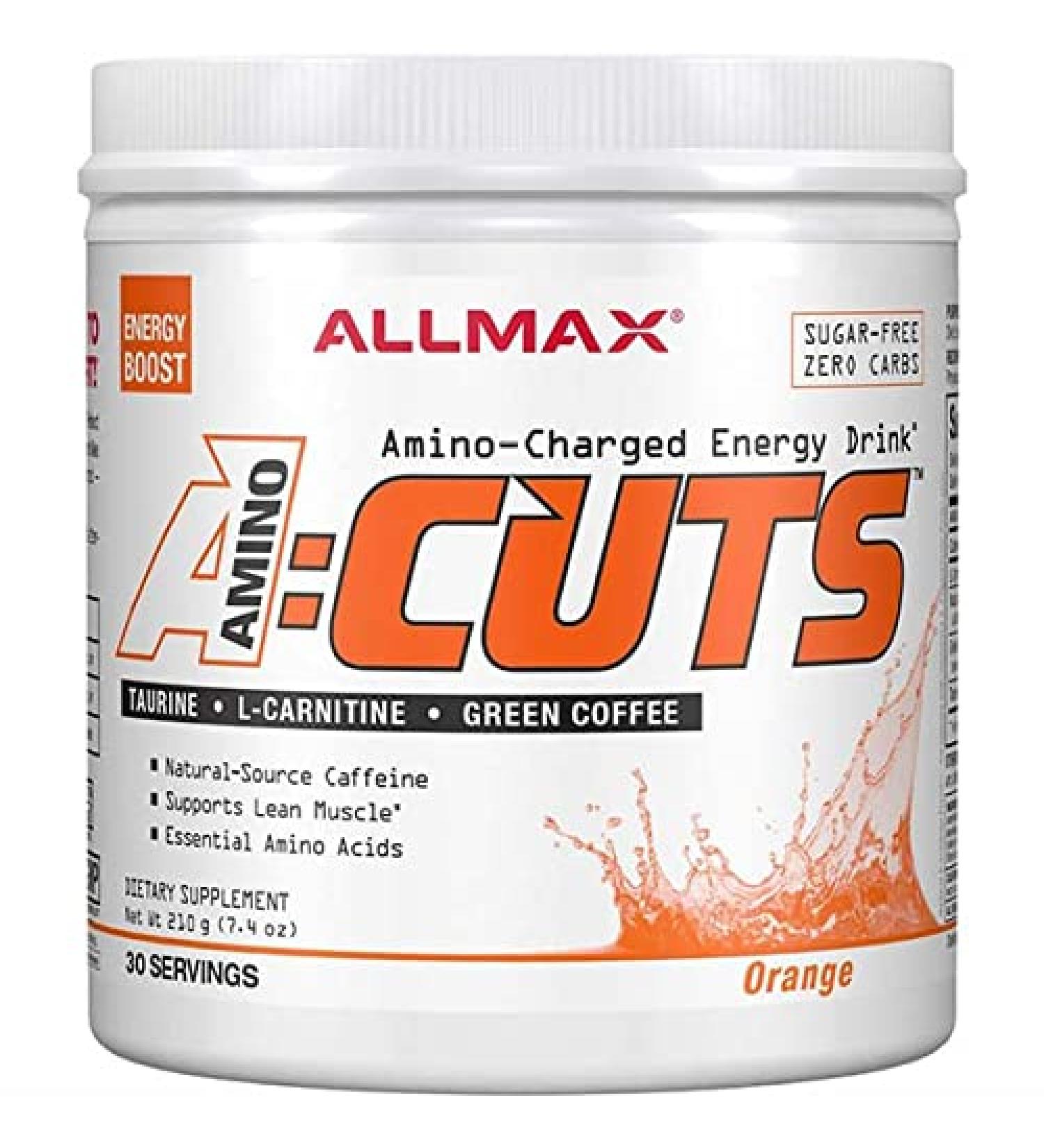 ALLMAX Nutrition ACUTS Amino-Charged Energy Drink - Orange, 7.4 oz (210 g) - Boost Energy & Focus - Buy Online on GoSupps.com