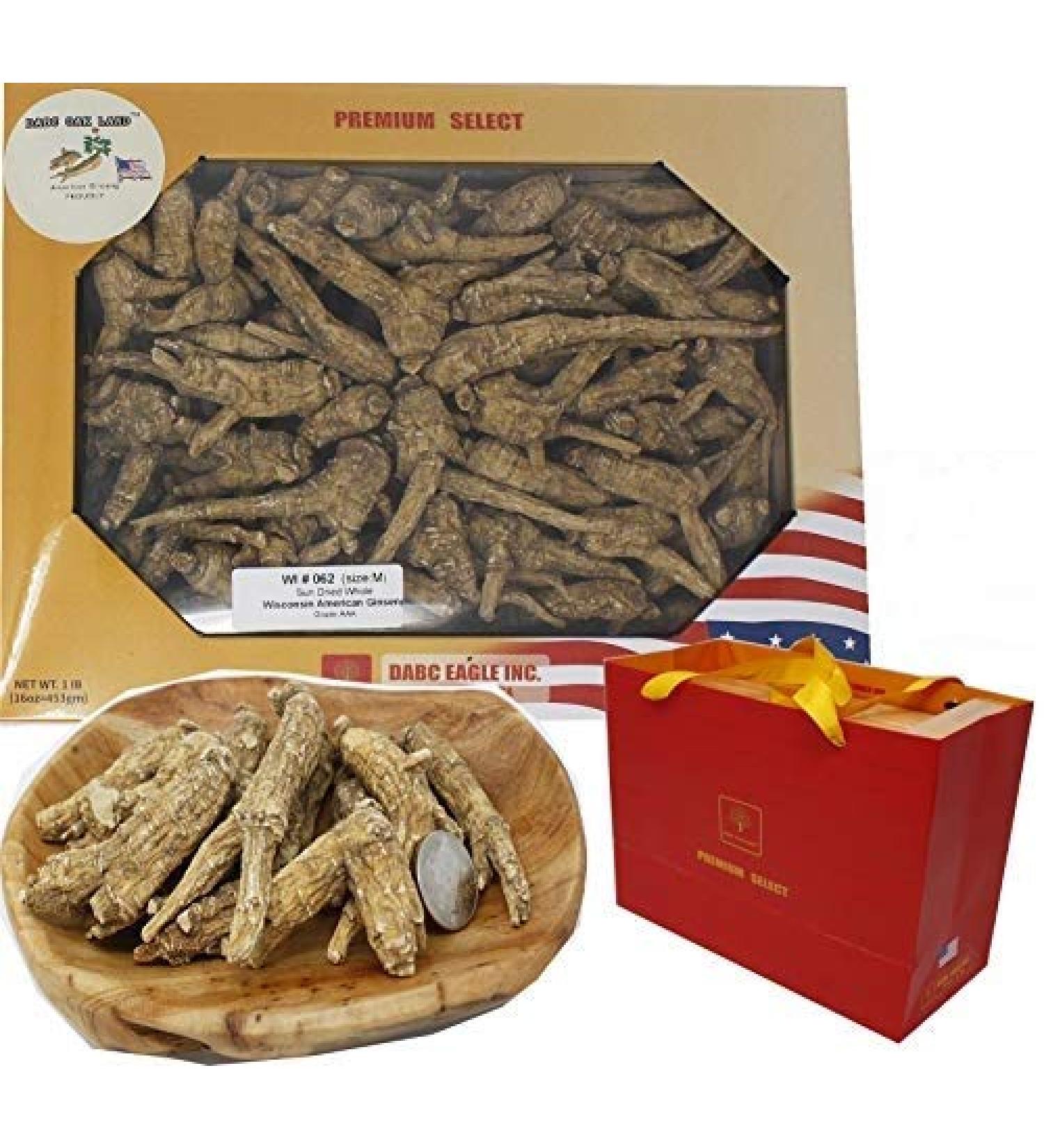DABC OAK LAND American Ginseng Slices Wisconsin American Slices Root for Tea Energy for Men Women Mental Boosts Immunity (16OZ/Bag - Ginseng Root) - Buy Online on GoSupps.com