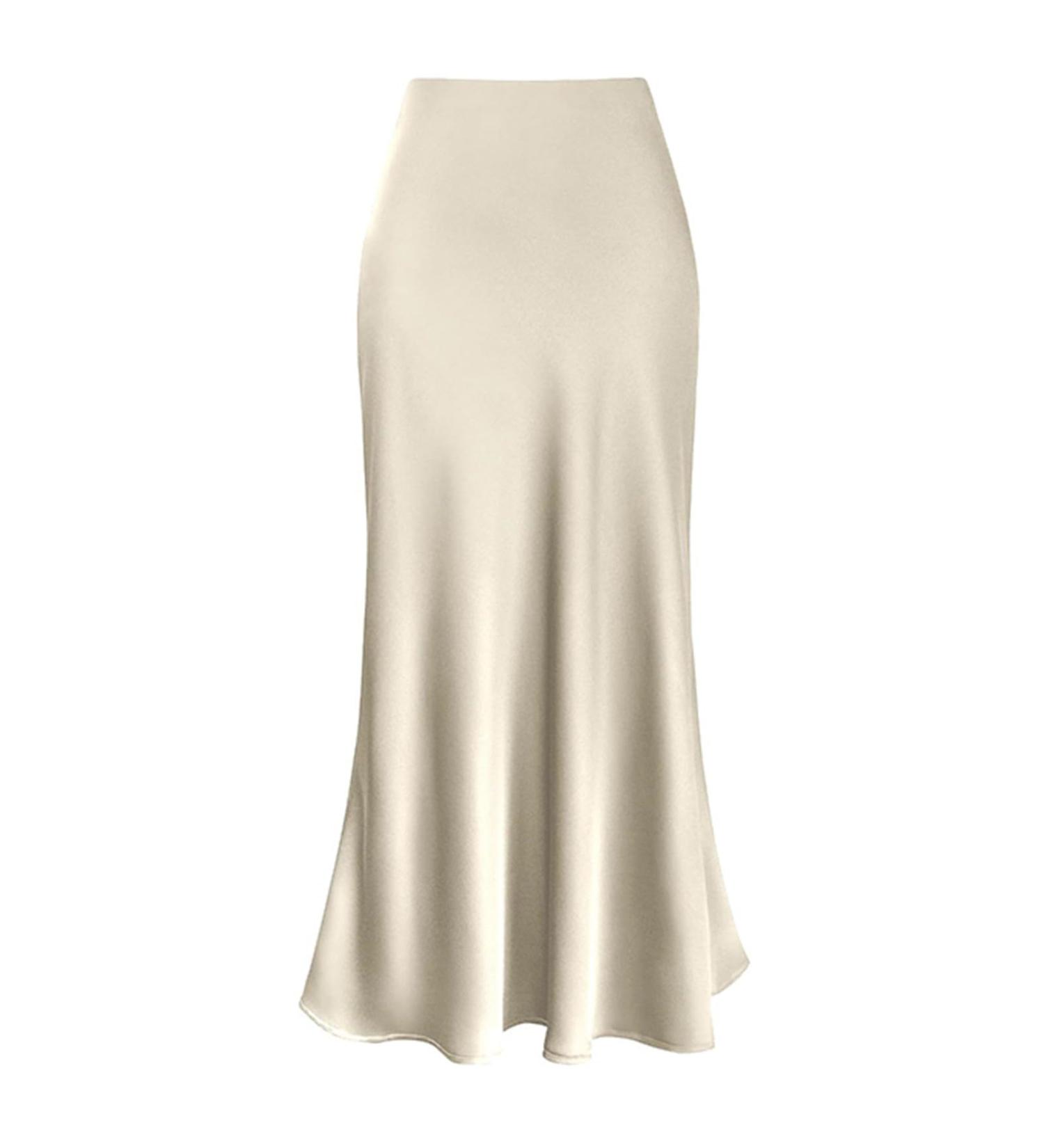 Women s Maxi Skirt - Adjustable Chiffon Winter Swing Bell Skirt | Midi & Fold Design in Beige XXL - Buy Online on GoSupps.com