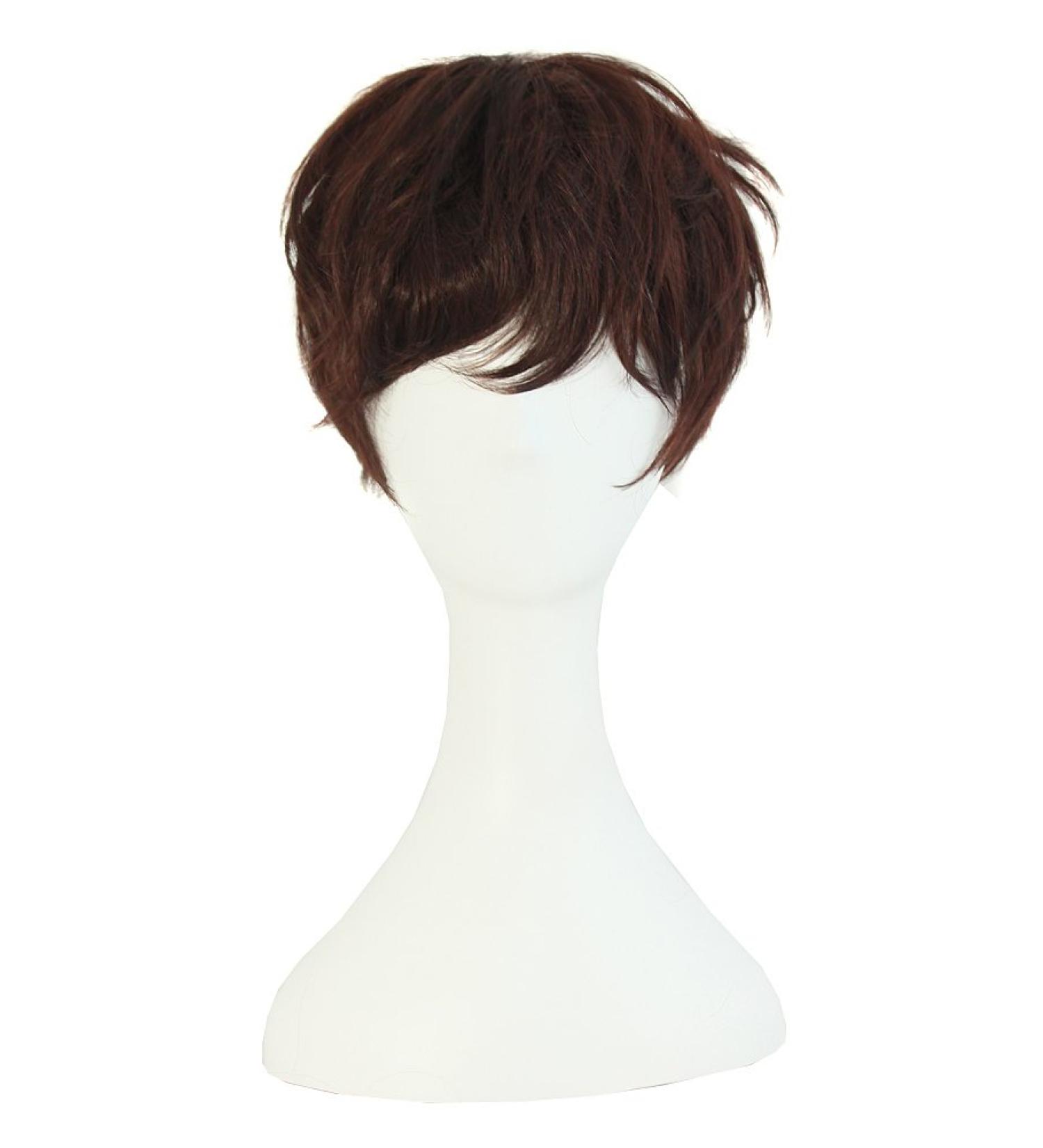 MapofBeauty Short Curly Wig - Dark Brown | Fashion Women's Natural Hairpiece - Buy Online on GoSupps.com