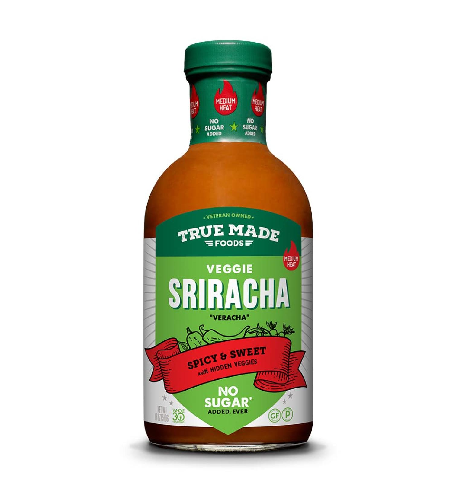 True Made Foods Original Veracha - Vegetable Sriracha, Whole30, Paleo, Non-GMO, Sugar-Free, 18 oz - Buy Online on GoSupps.com