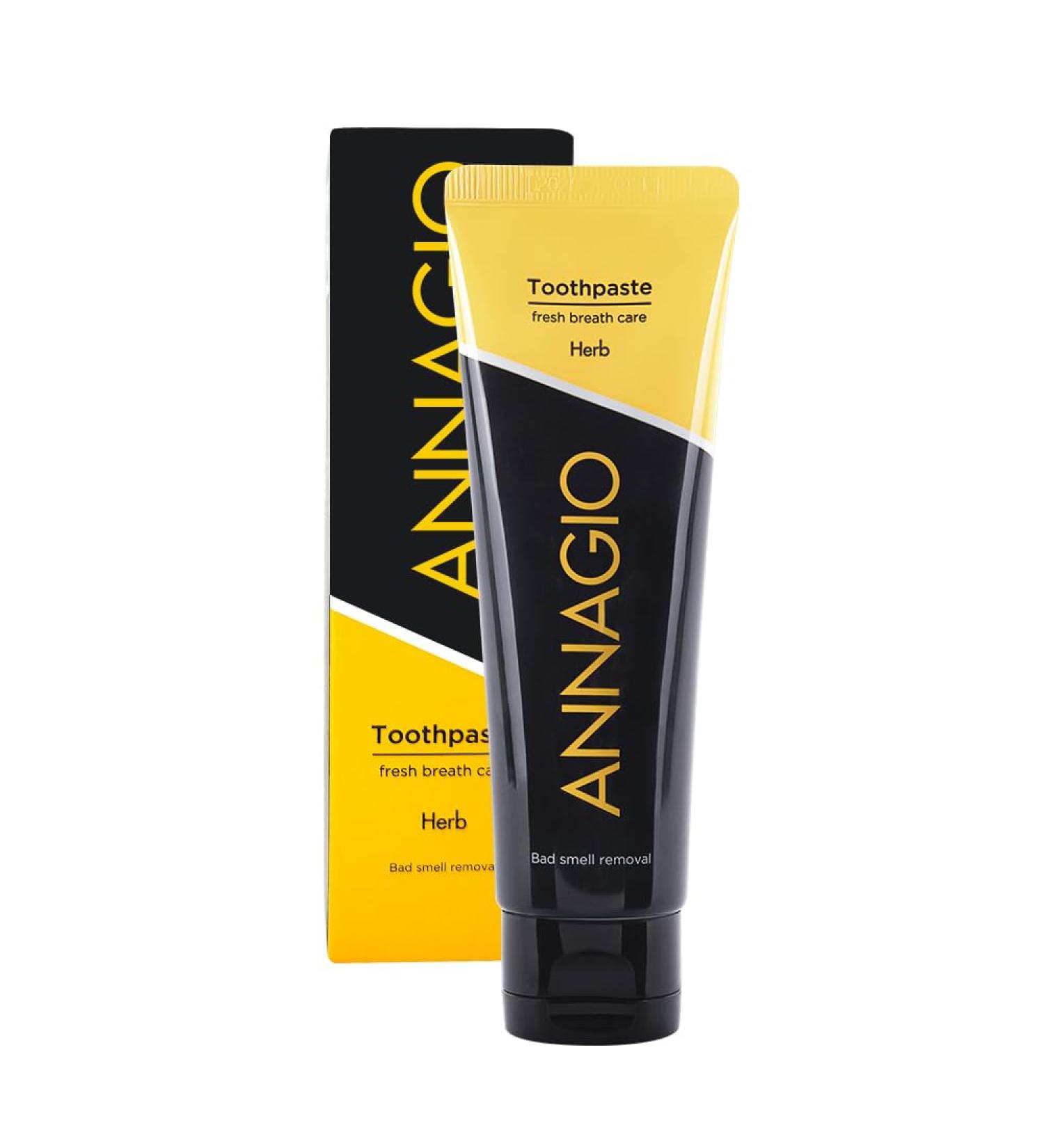 ANNAGIO Toothpaste 100ml | Gentle Whitening & Fresh Breath | Daily Oral Care | Fluoride-Free | Vegan Formula | Made in Korea 4.59 Fl Oz (Pack of 1) - Buy Online on GoSupps.com