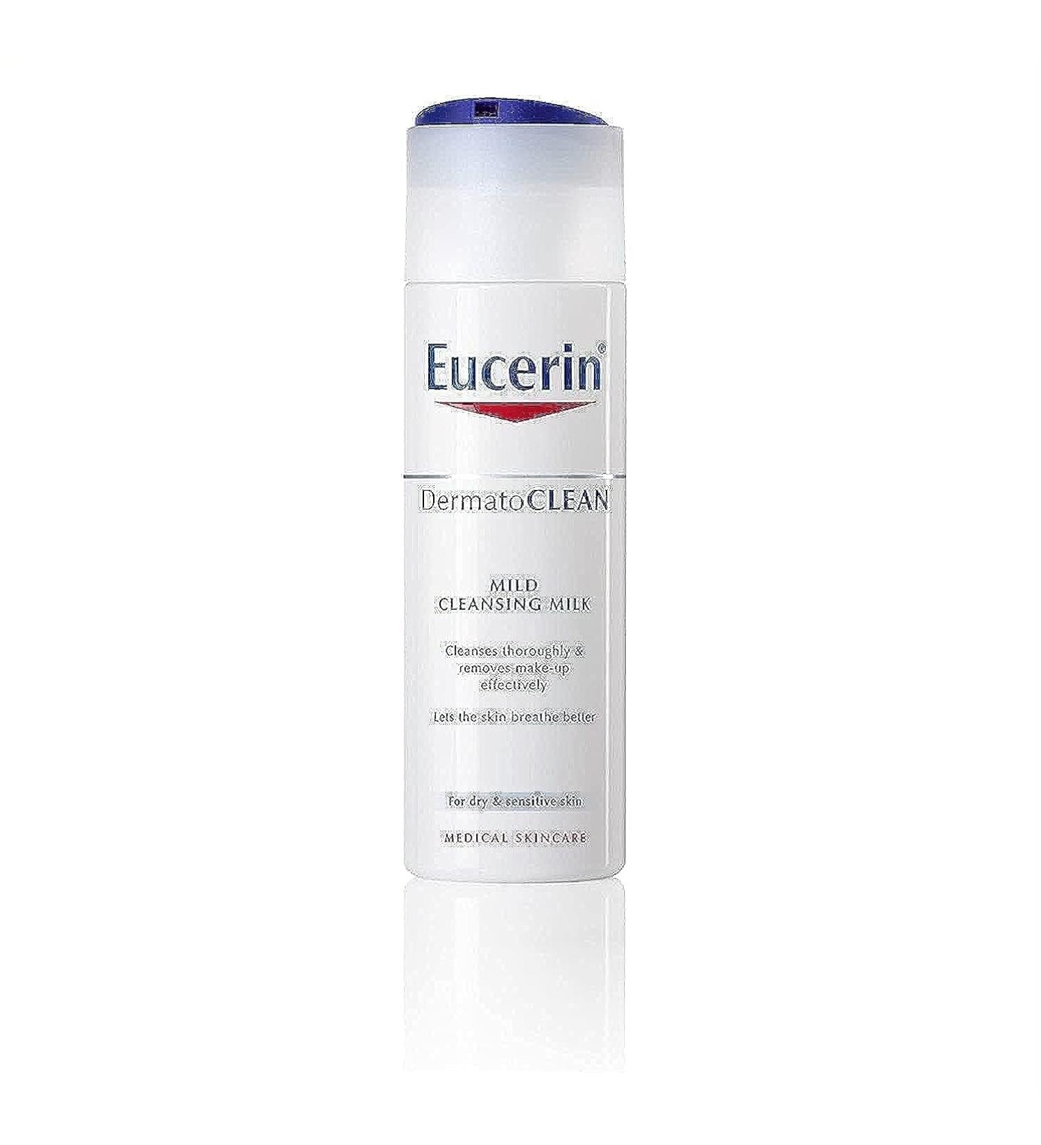 Eucerin DermatoCLEAN Mild Cleansing Milk 200ml for Dry Sensitive Skin | Gentle Facial Cleanser | Shop Internationally - Buy Online on GoSupps.com