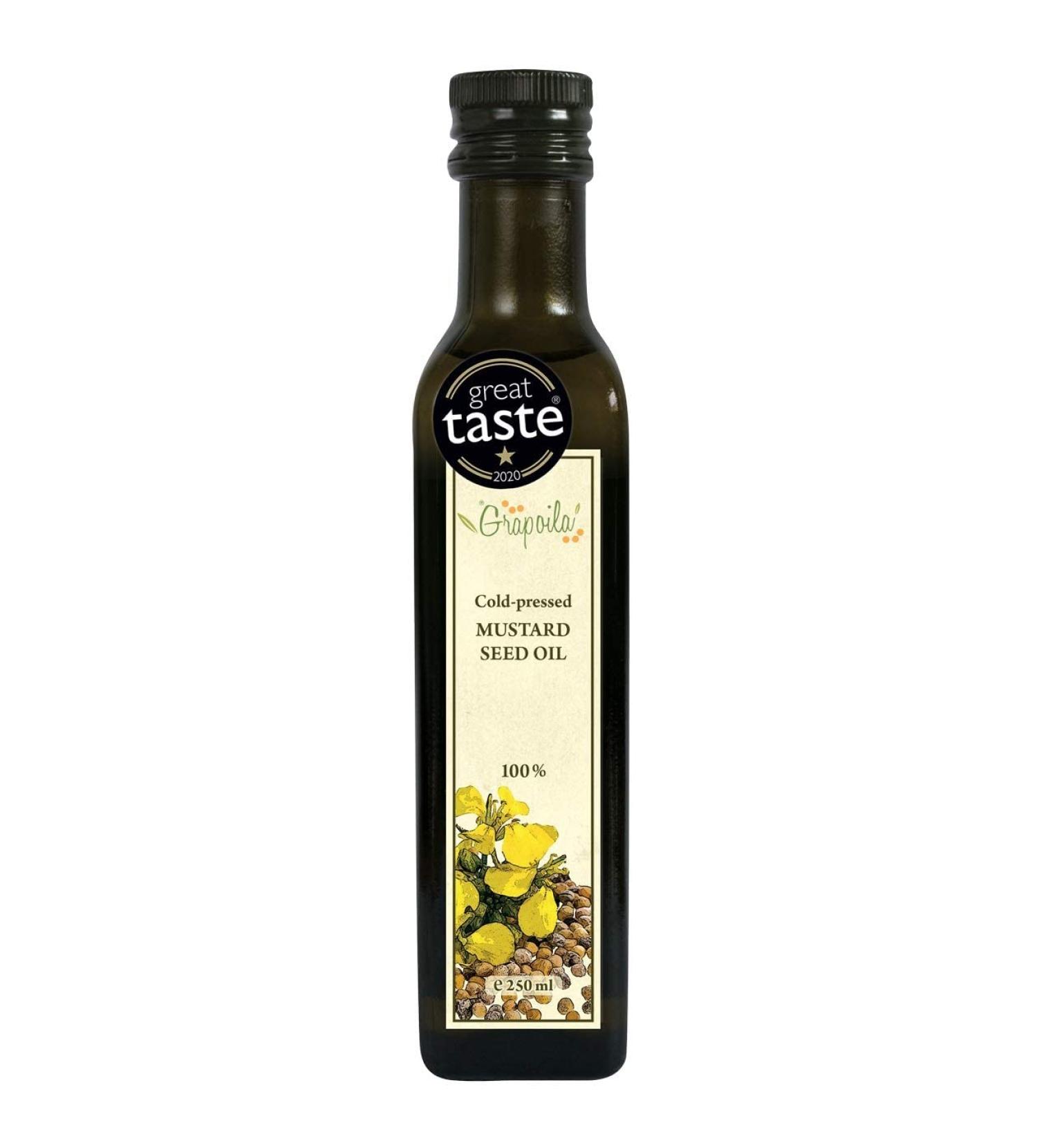 Pure Mustard Oil 250ml - Cold Pressed Cooking Oil - Great Taste Award Winner - Buy Online on GoSupps.com