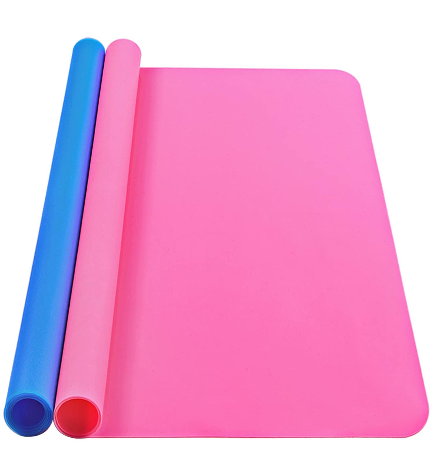 IKOCO 15.7 x 11.8 Silicone Mat for Clay & Resin Art - Nonstick Craft Sheet for Playdough & Epoxy Resin - Pink & Blue - Buy Online on GoSupps.com