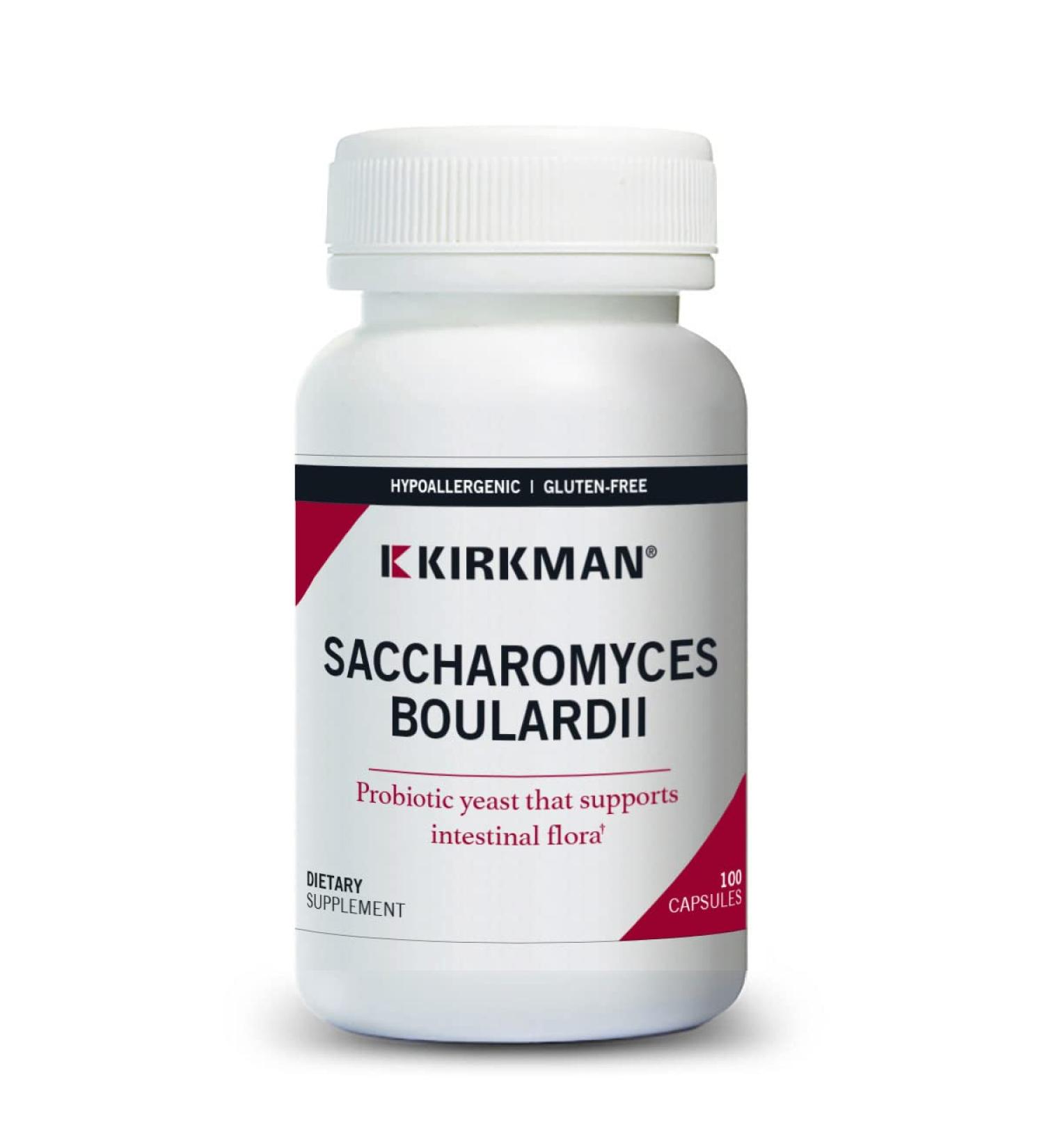 Kirkman Labs Saccharomyces Boulardii 100 Capsules - Probiotic Supplement for Digestive Health - Buy Online on GoSupps.com