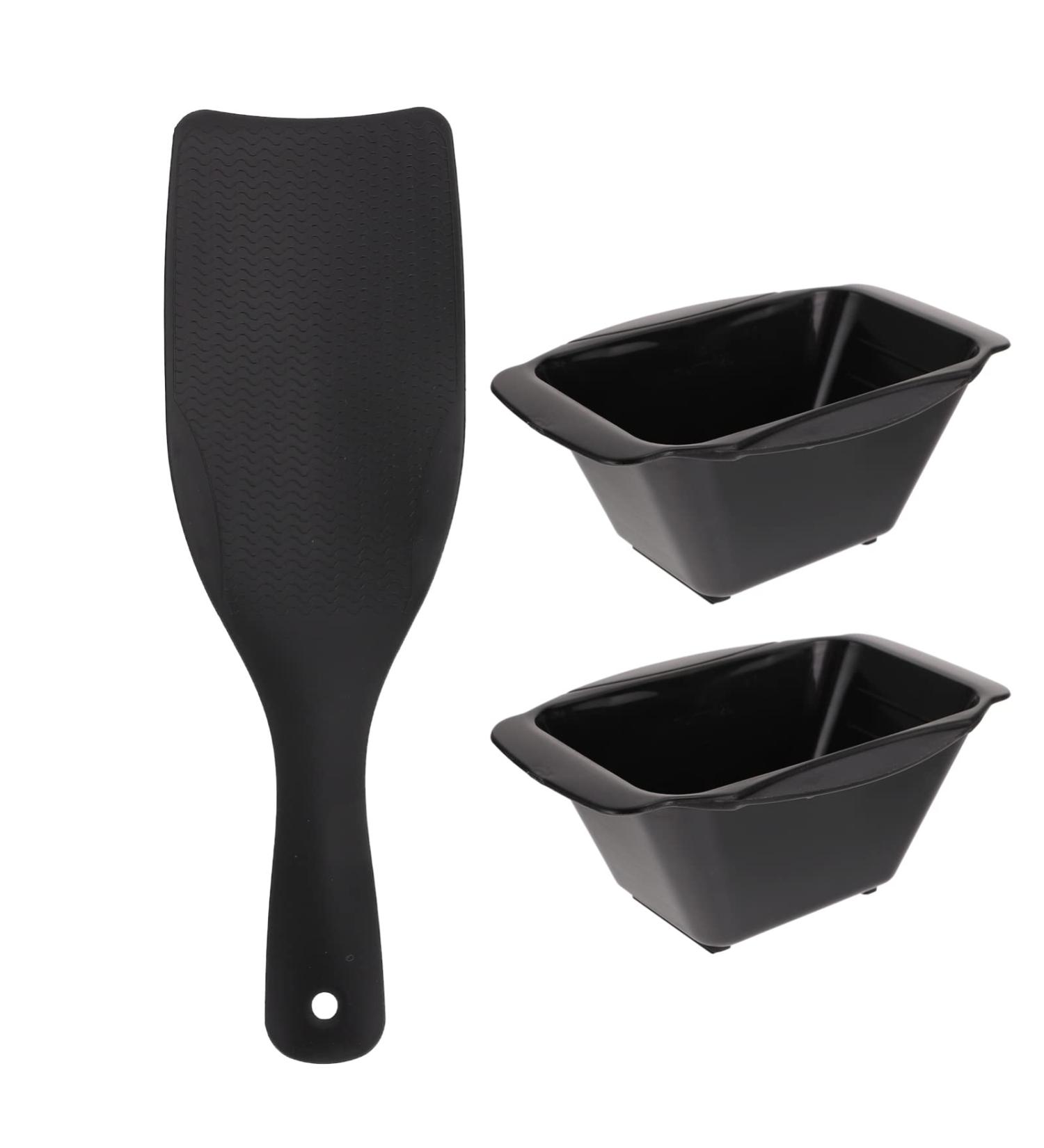 Minkissy 1 Set Hair Coloring Tools Hair Dying Cream Bowl Highlighting Board with Teeth Hair Colour Board Highlight Board for Hair Barber Salon Hairdressing Tools Modeling Abs Balance Board Black - Buy Online on GoSupps.com