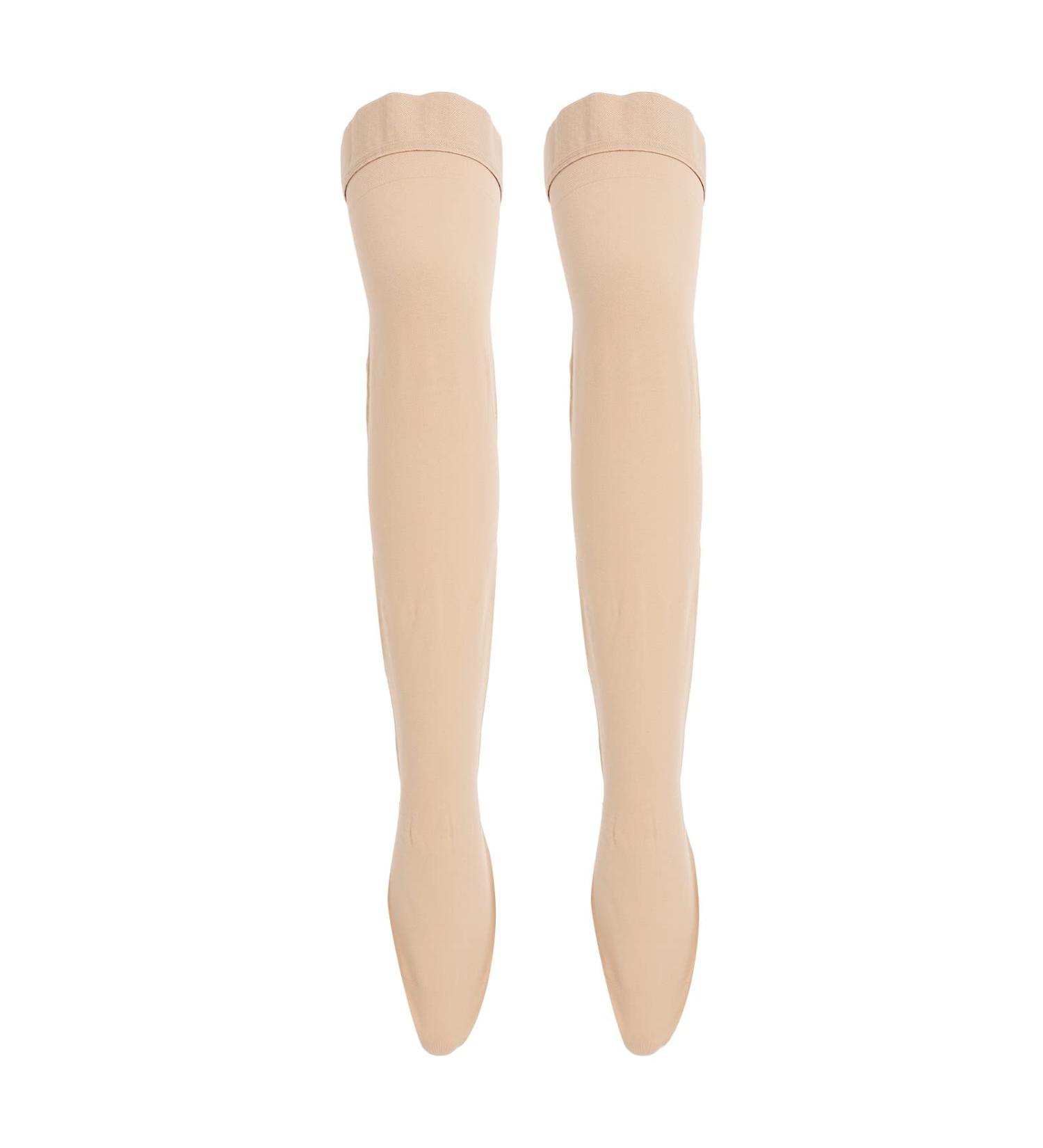 Thigh-High Compression Stockings for Varicose Veins | Beige 23 32 mmHg Closed Toe Unisex Sports | Silicone Band Opaque - Buy Online on GoSupps.com