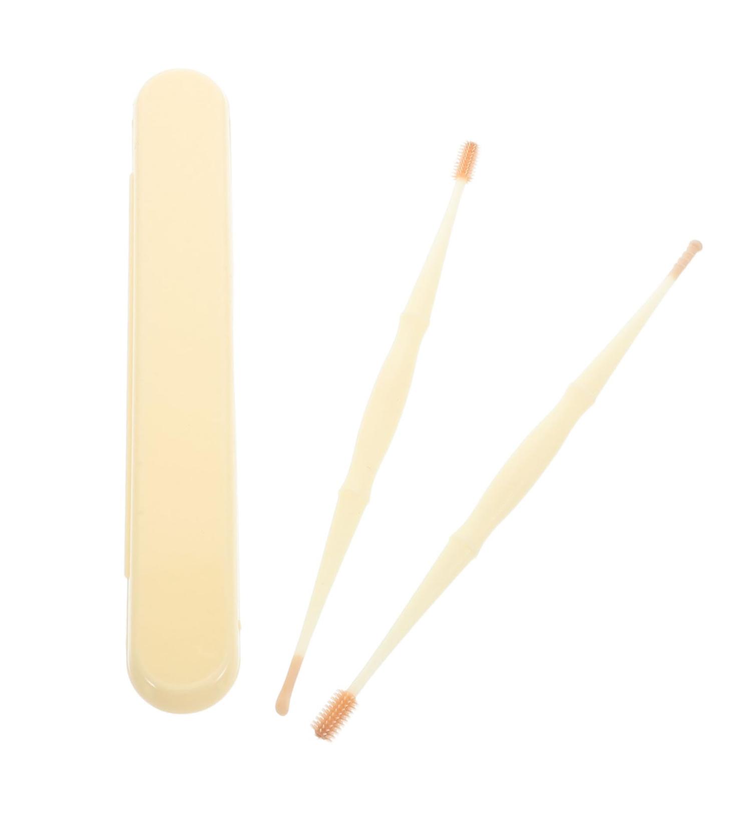 Ipetboom 1set Dual- Ear Wax Removal Tool Set Safe and Earpicks for Deep Cleaning and Material Household Ear Cleaning Kit Cream Yellow - Buy Online on GoSupps.com