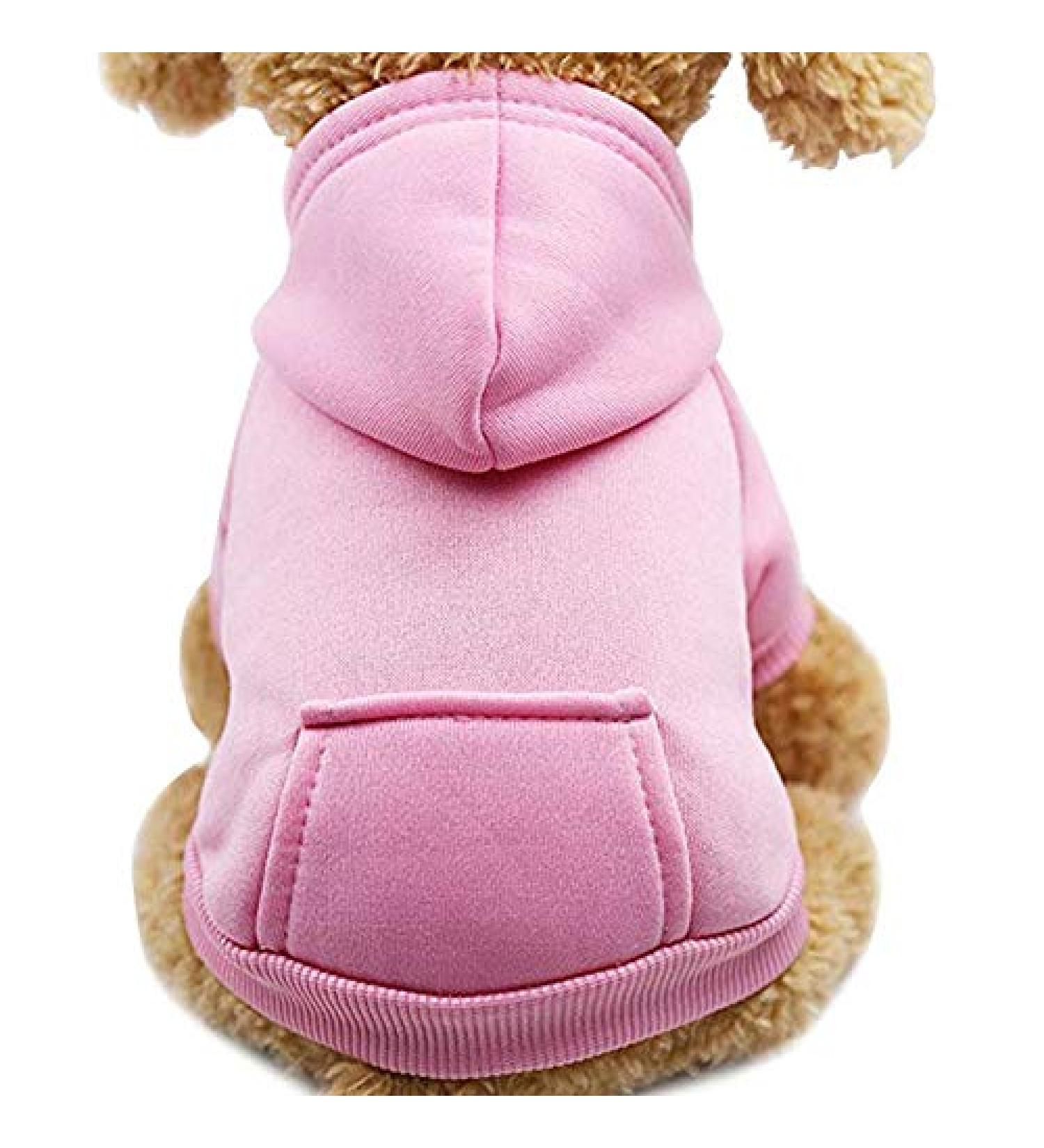 Buy Idepet Dog Hoodie | Cotton Warm Jacket for Small & Medium Dogs | Stylish Coats for Puppies & Chihuahuas | M Pink - Buy Online on GoSupps.com
