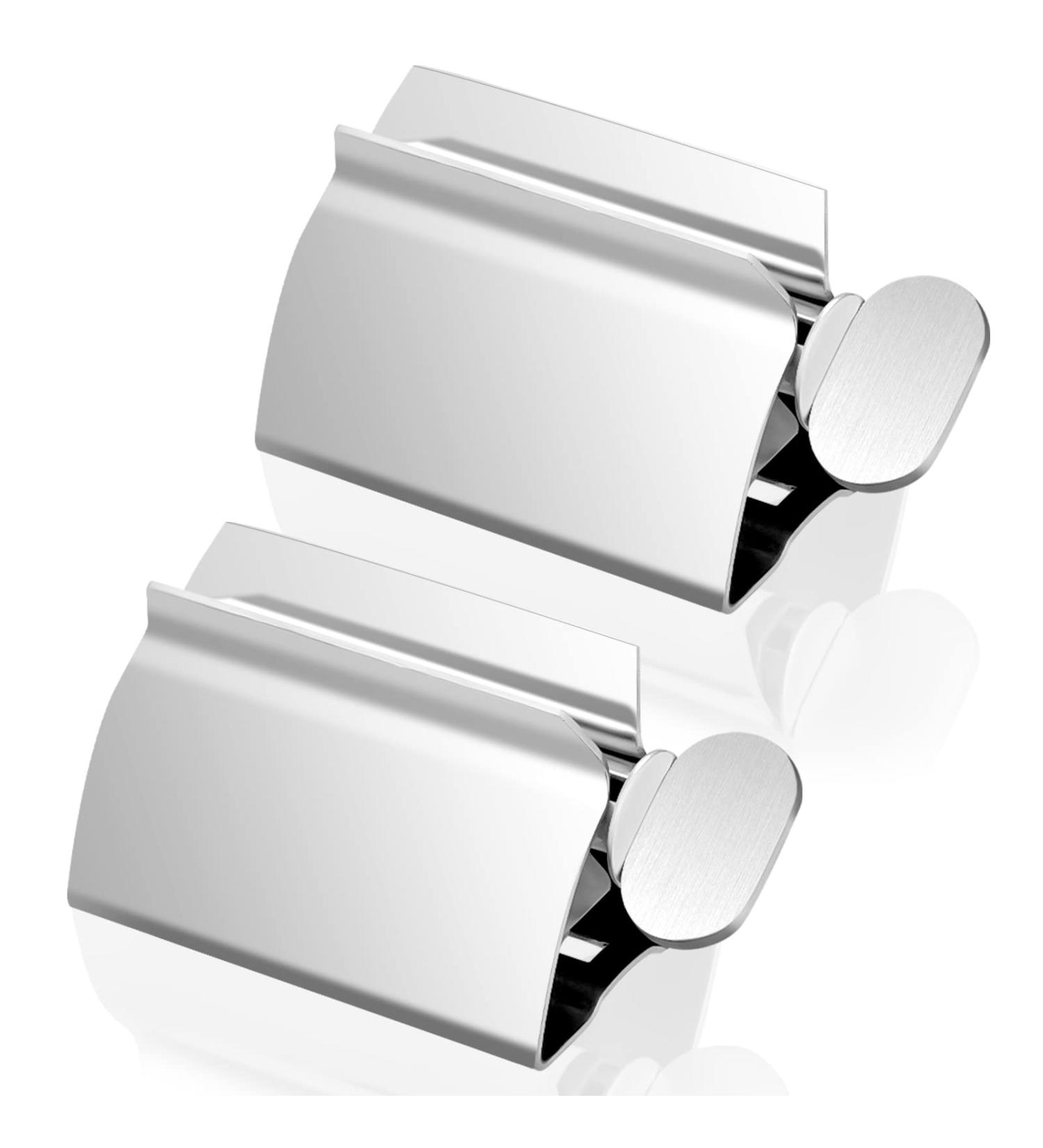 Stainless Steel Toothpaste Squeezer Set, Large Size - Pack of 2 | Easy-Tube Rolling Design, Kid-Friendly - Buy Online on GoSupps.com