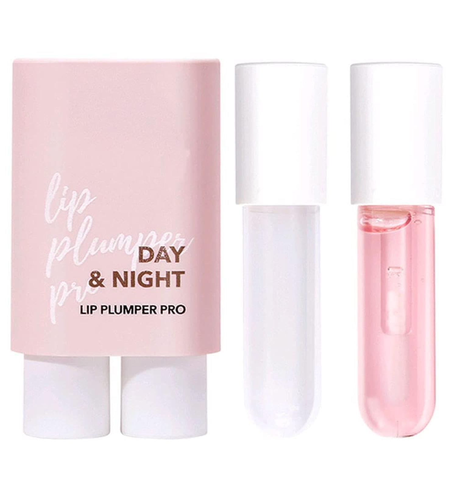 irreshine Lip Plumper Pro Set - Natural Lip Plumper & Lip Care Serum for Fuller Lips - Moisturizing Clear Lip Gloss for Hydrated Beauty Lips (Pink) - Buy Online on GoSupps.com