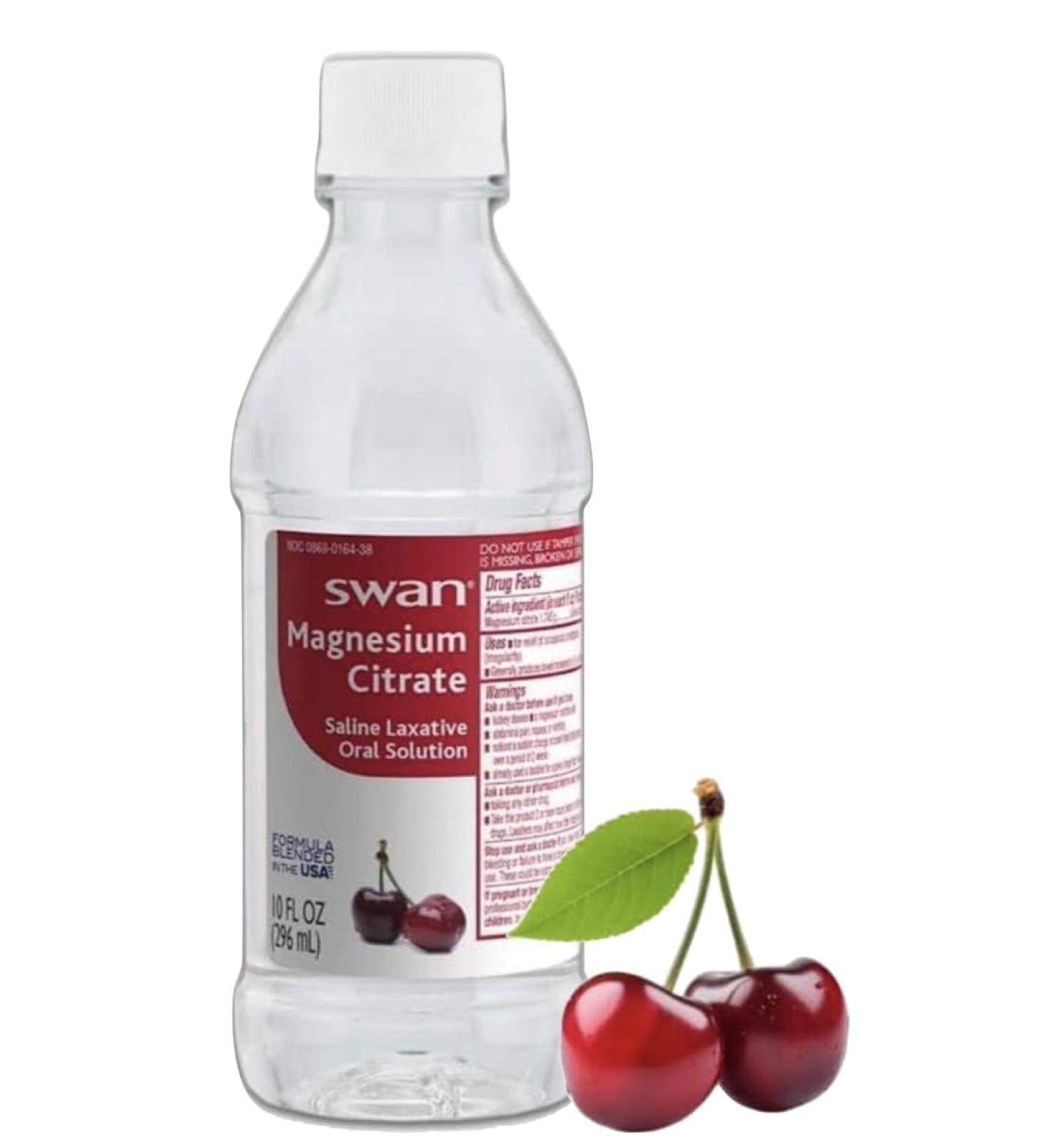 Buy Swan Magnesium Citrate Saline Laxative - Cherry Flavor with Randa's Recipe Card | Fast International Shipping - Buy Online on GoSupps.com